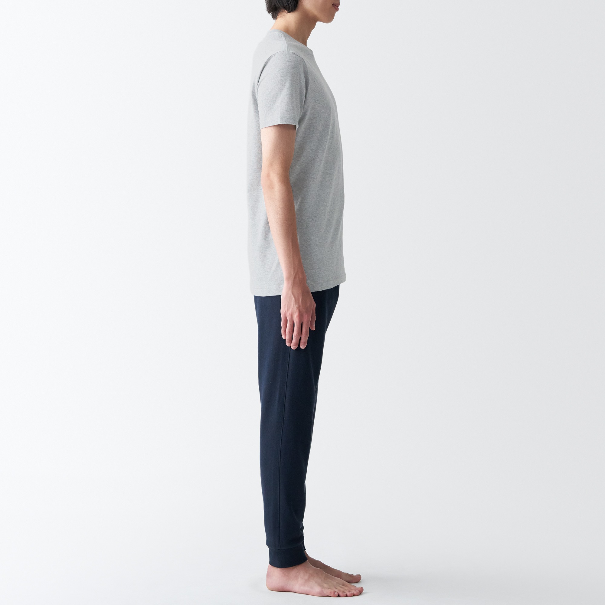 MUJI | Side Seamless jersey Crew neck T-Shirt