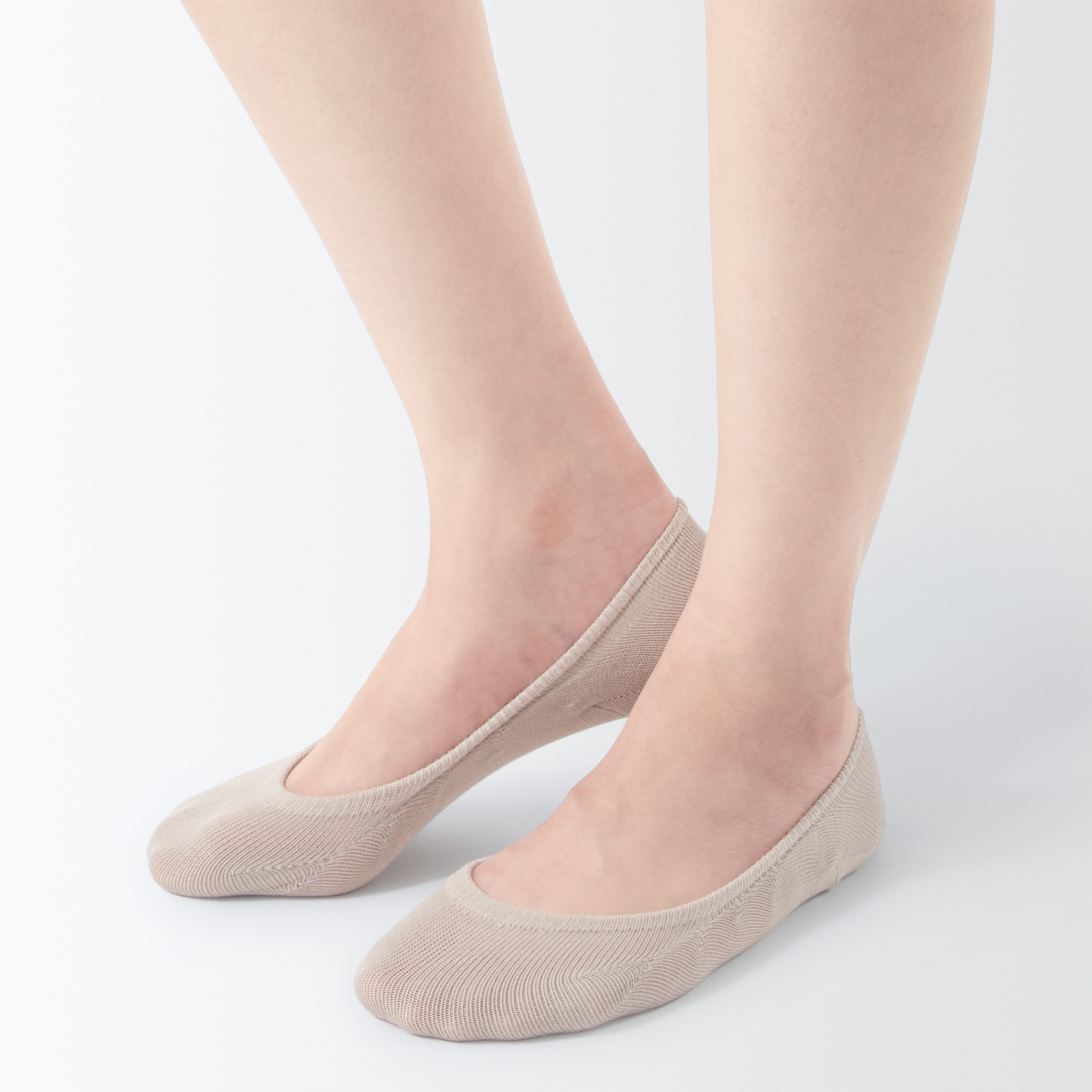 Non-Slip Cotton Blend No-show socks (Wide-Toe)