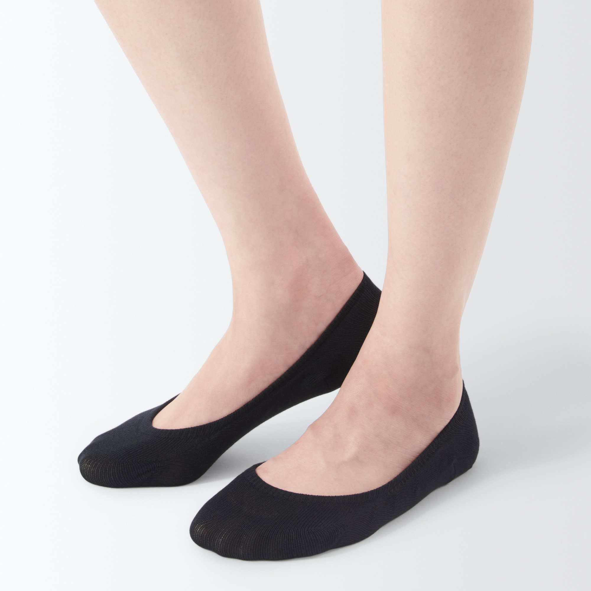 Non-Slip Cotton Blend No-show socks (Wide-Toe)