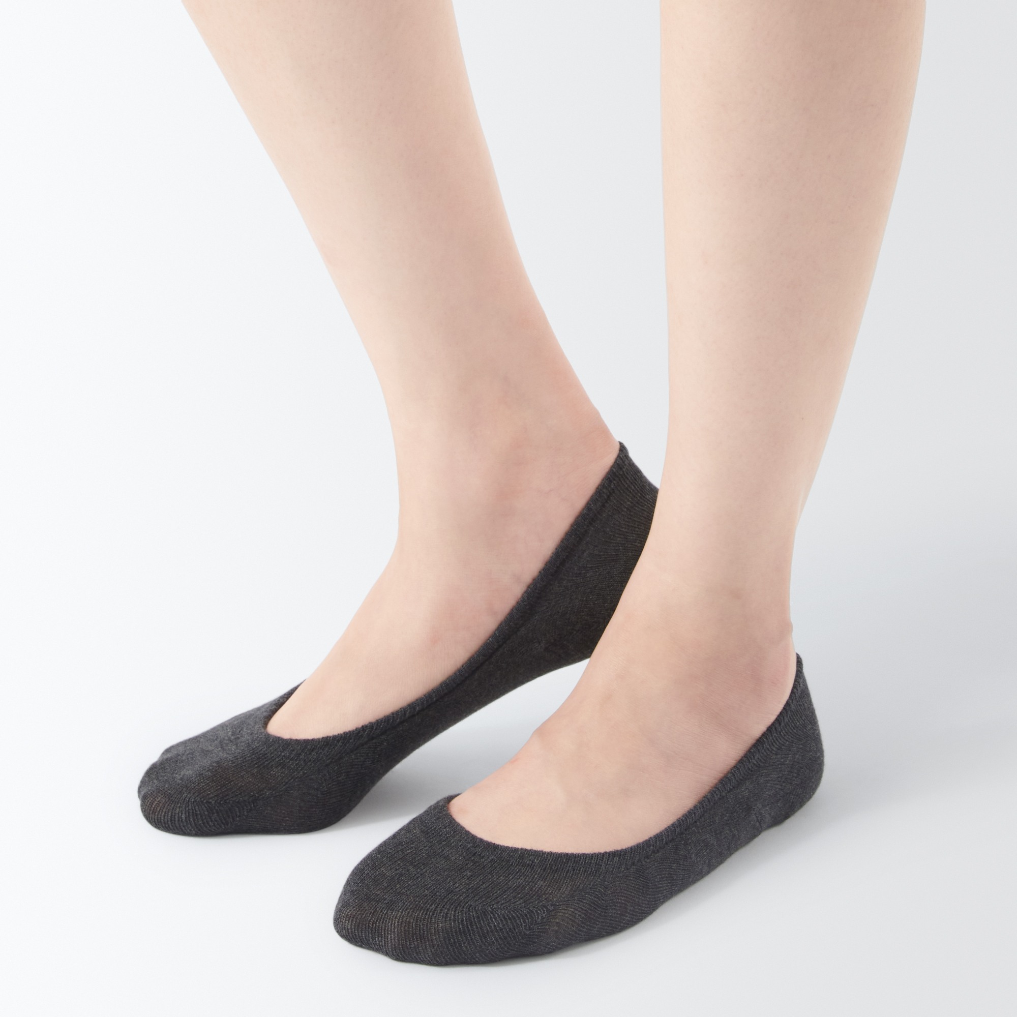 Non-Slip Cotton Blend No-show socks (Wide-Toe)