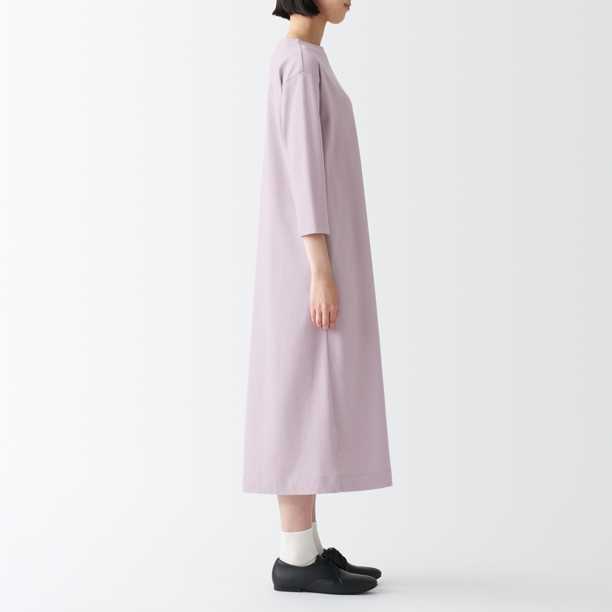 Heavy weight jersey 3/4 sleeve dress