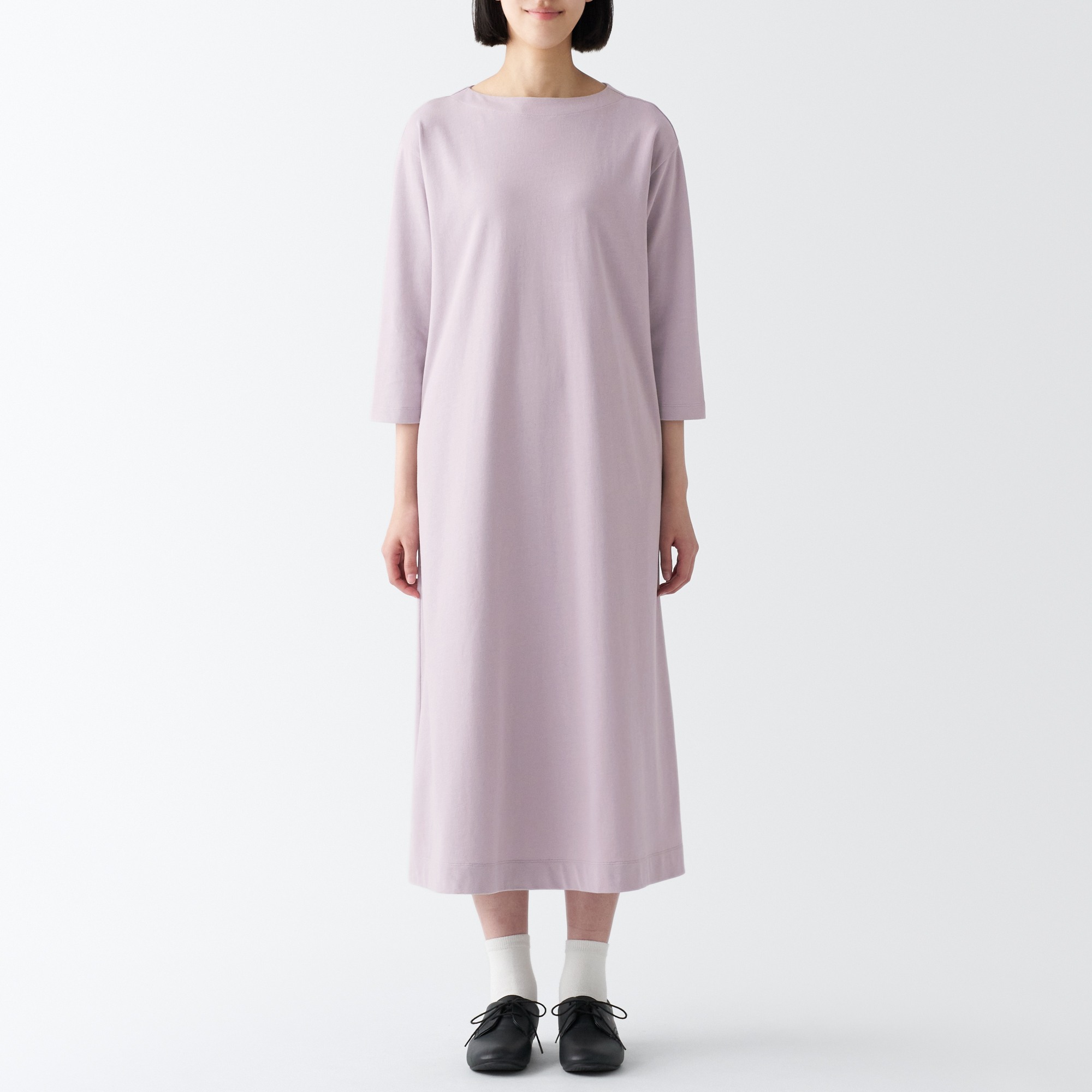 Heavy weight jersey 3/4 sleeve dress
