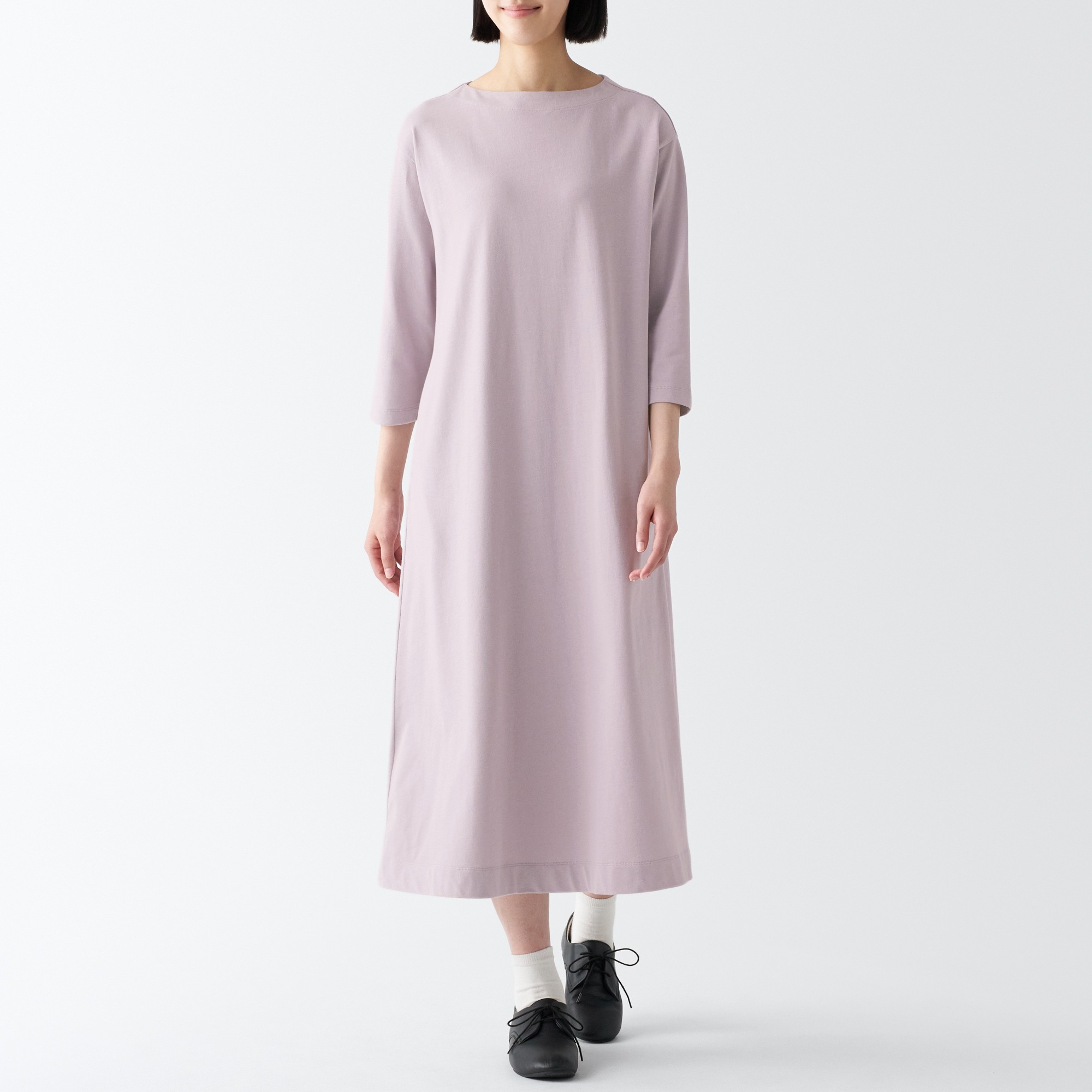 Heavy weight jersey 3/4 sleeve dress