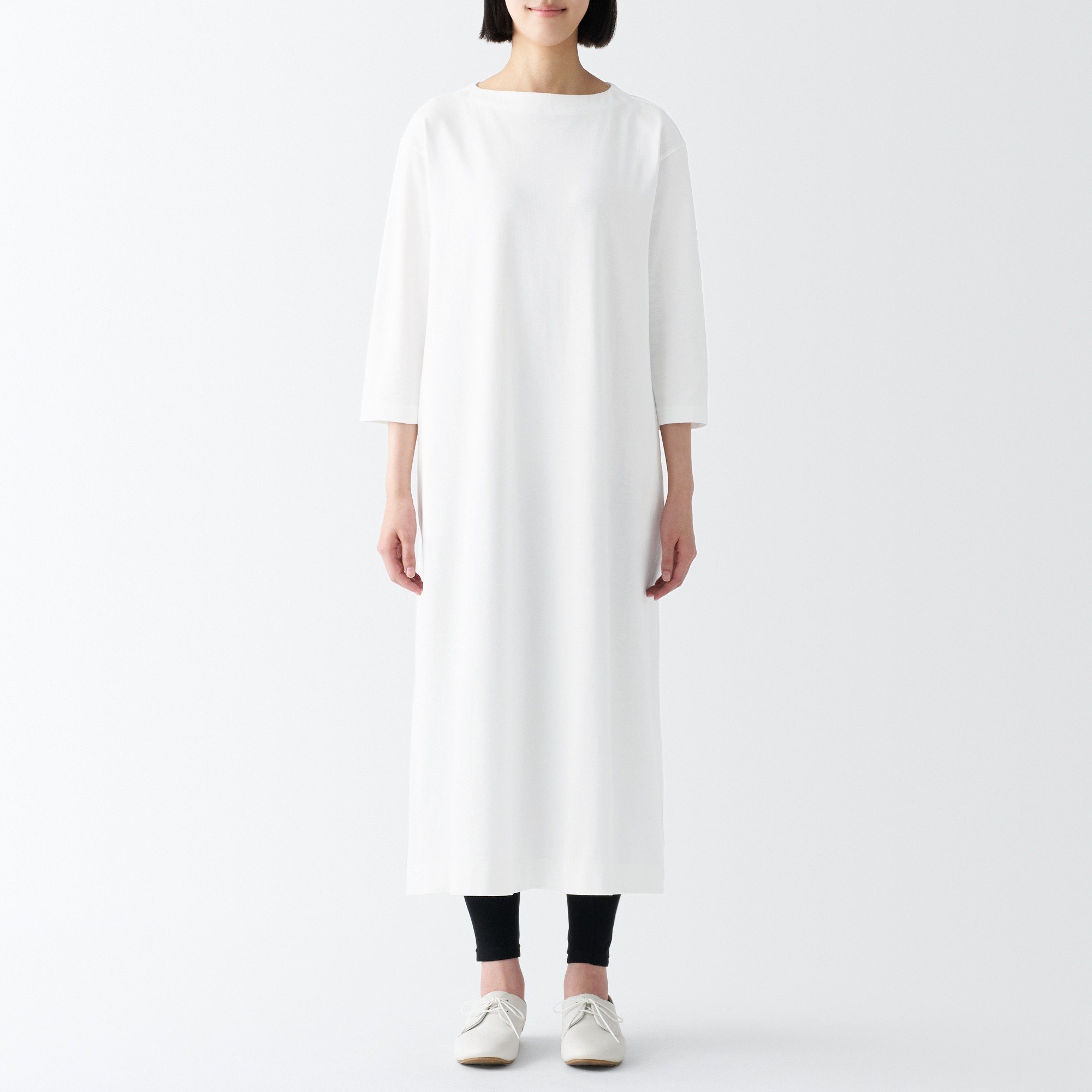 Heavy weight jersey 3/4 sleeve dress