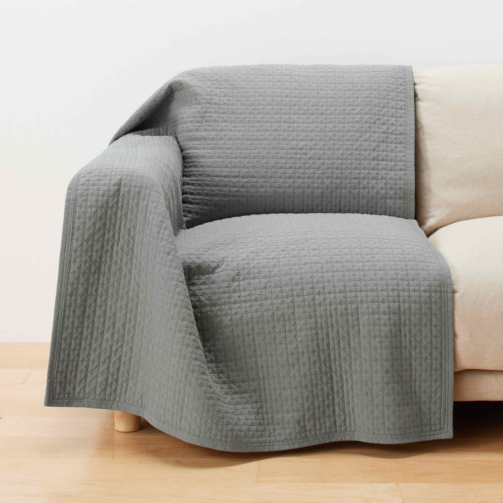 WASHED COTTON QUILTED RUG