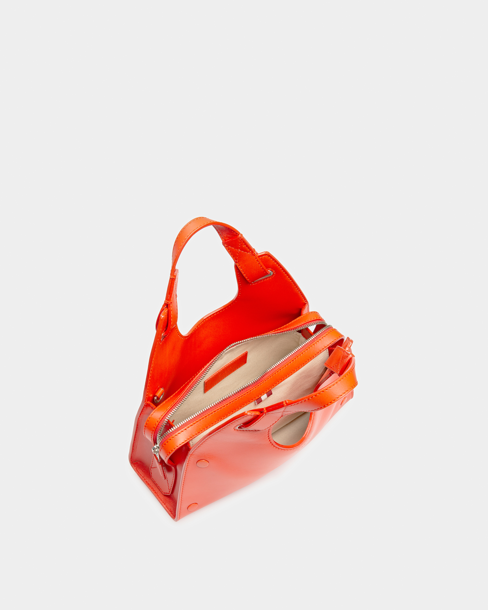 Ahres S Leather Crossbody Bag In Orange