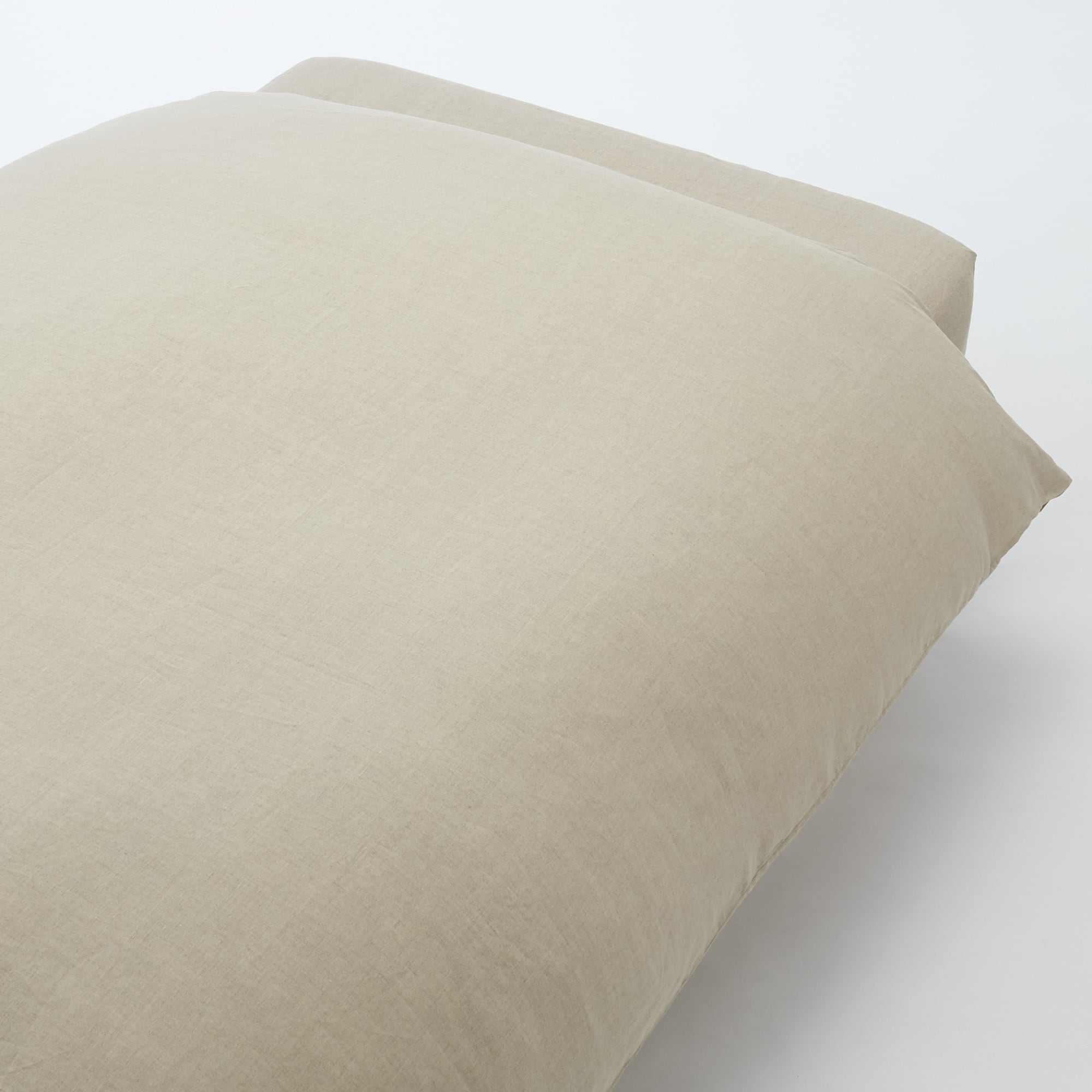 MUJI | LINEN PLAIN WEAVE DUVET COVER Q ECRU