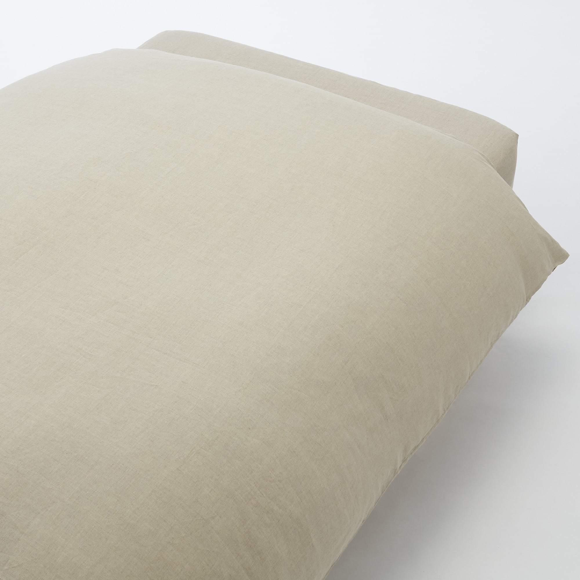 LINEN PLAIN WEAVE DUVET COVER K ECRU