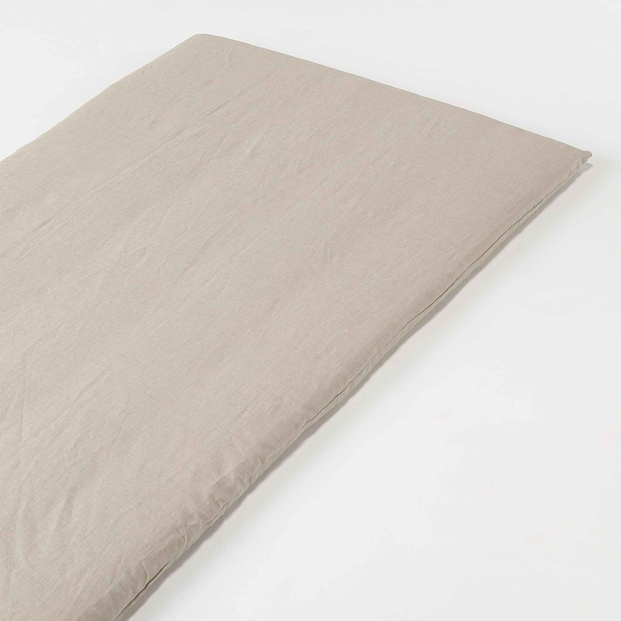 MUJI | LINEN PLAIN WEAVE FLAT SHEET S ECRU