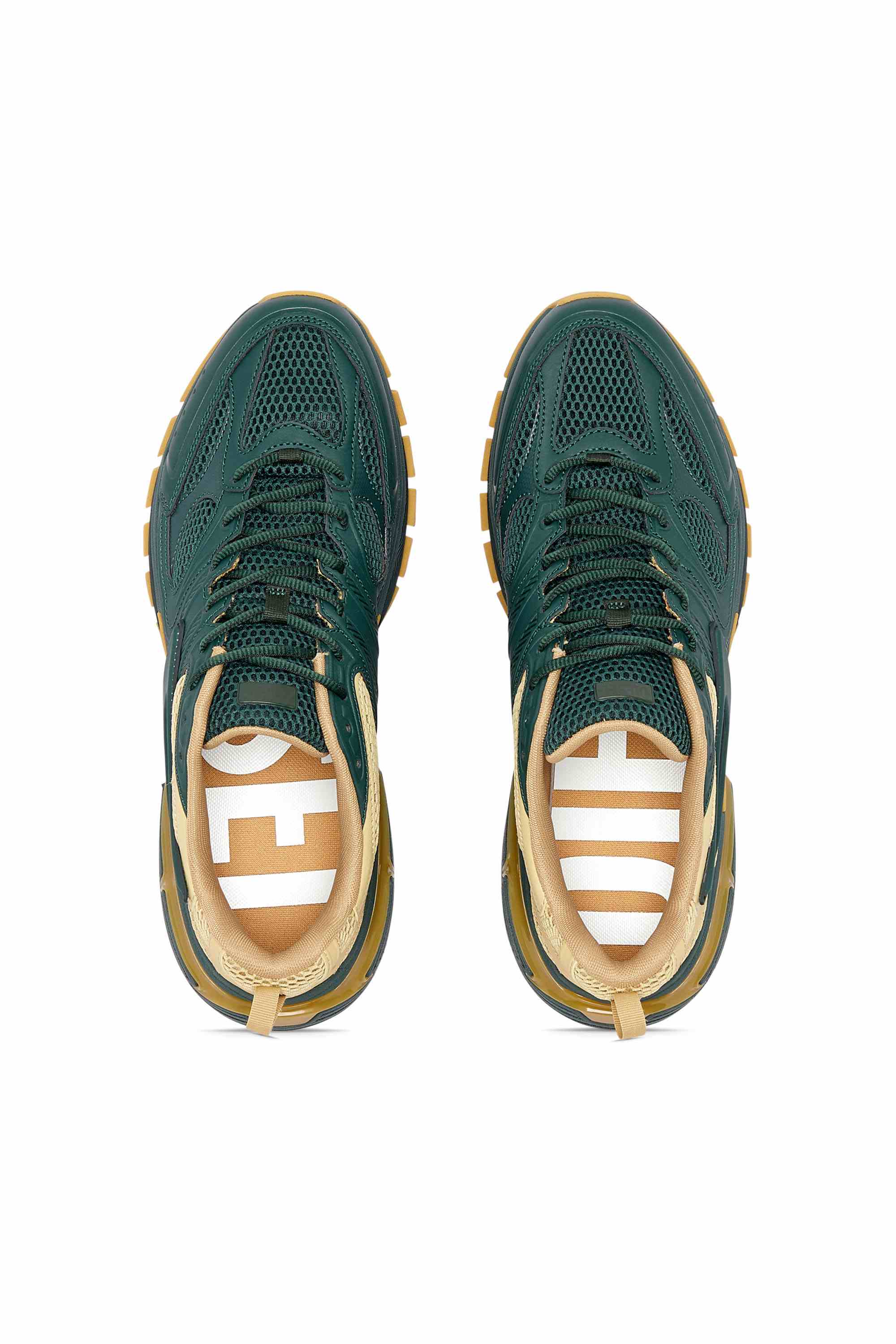 Green S-Serendipity Pro-X1 - Mesh sneakers with embossed overlays