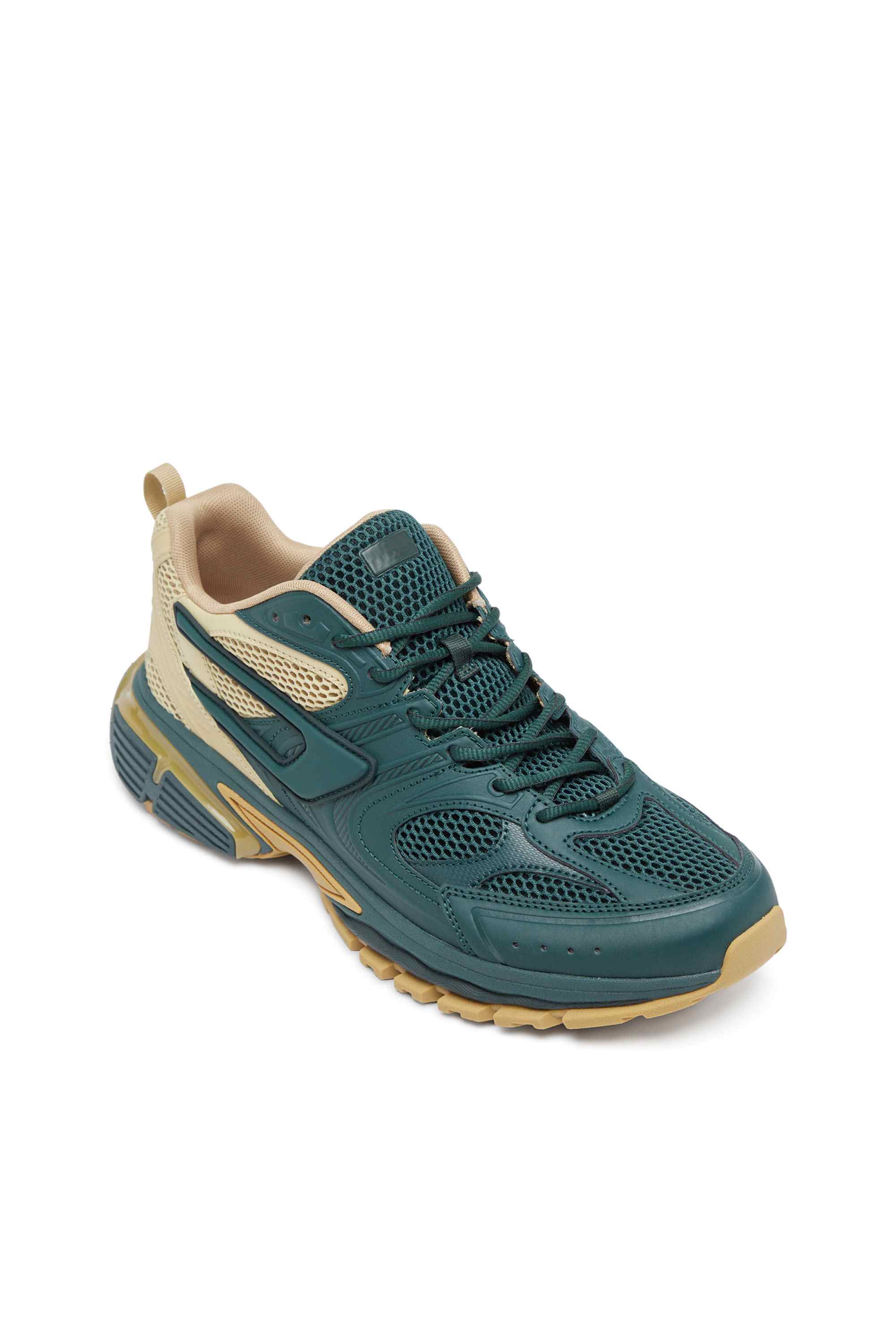 Green S-Serendipity Pro-X1 - Mesh sneakers with embossed overlays