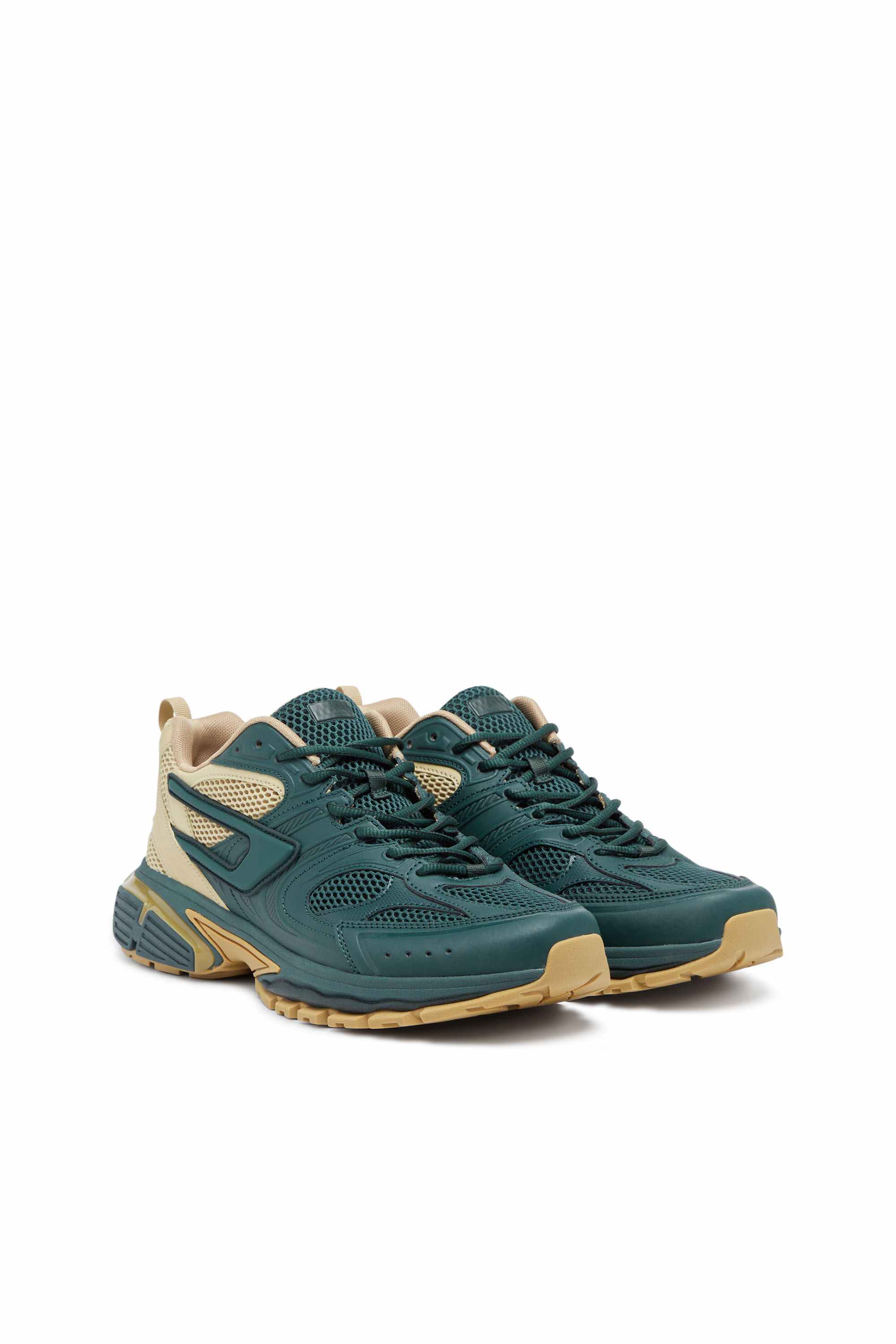 Green S-Serendipity Pro-X1 - Mesh sneakers with embossed overlays