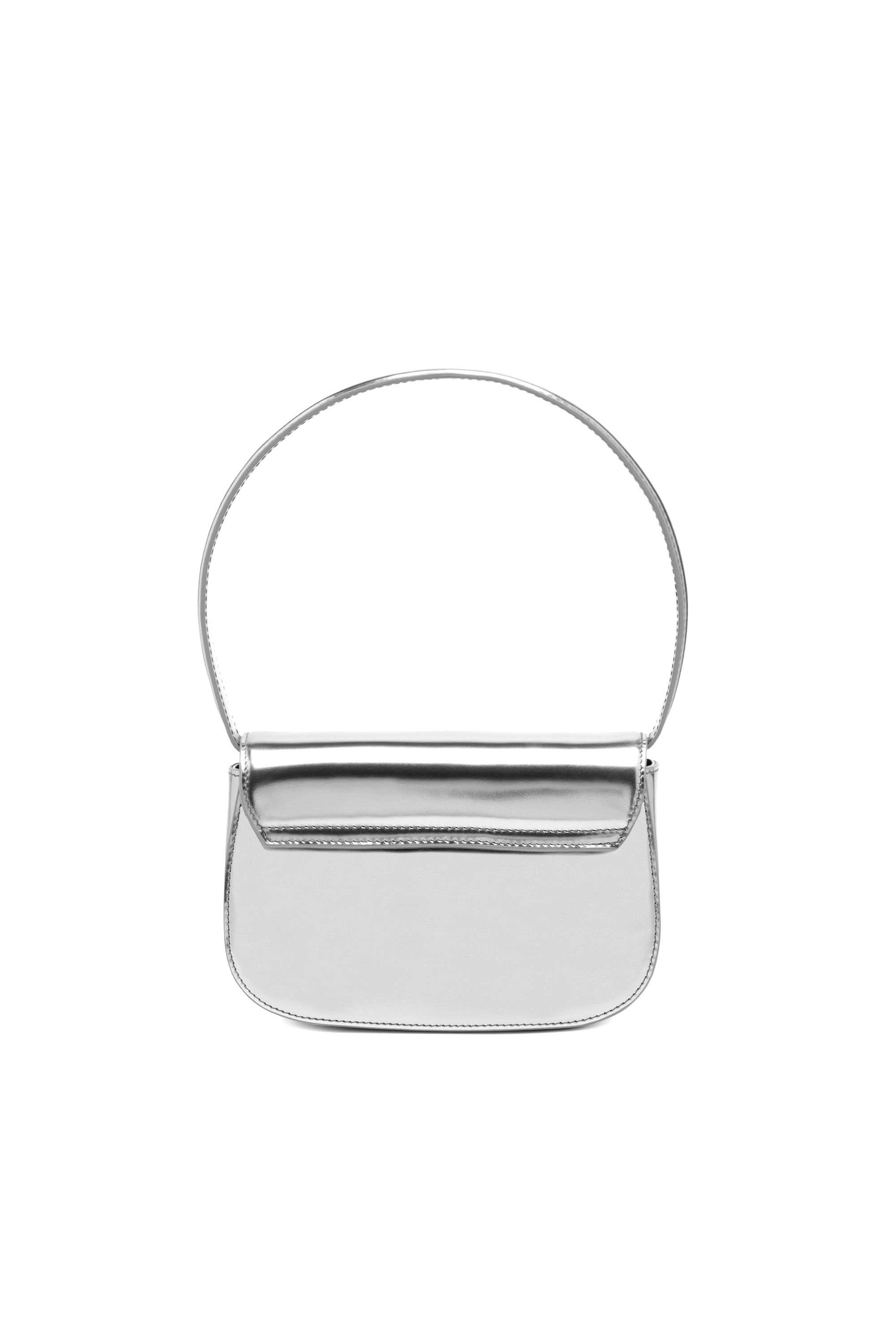 Silver 1DR-Iconic shoulder bag in mirrored leather