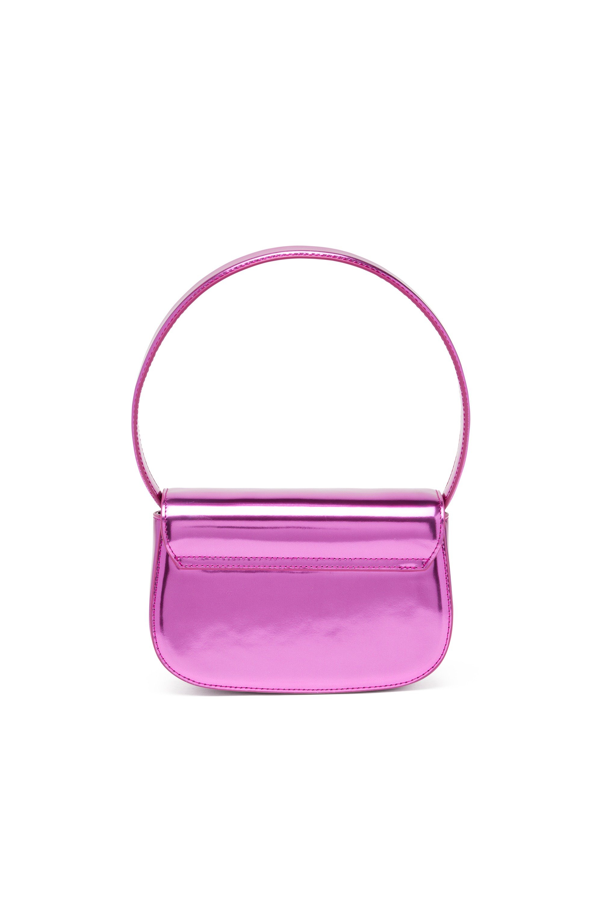 Pink 1DR-Iconic shoulder bag in mirrored leather