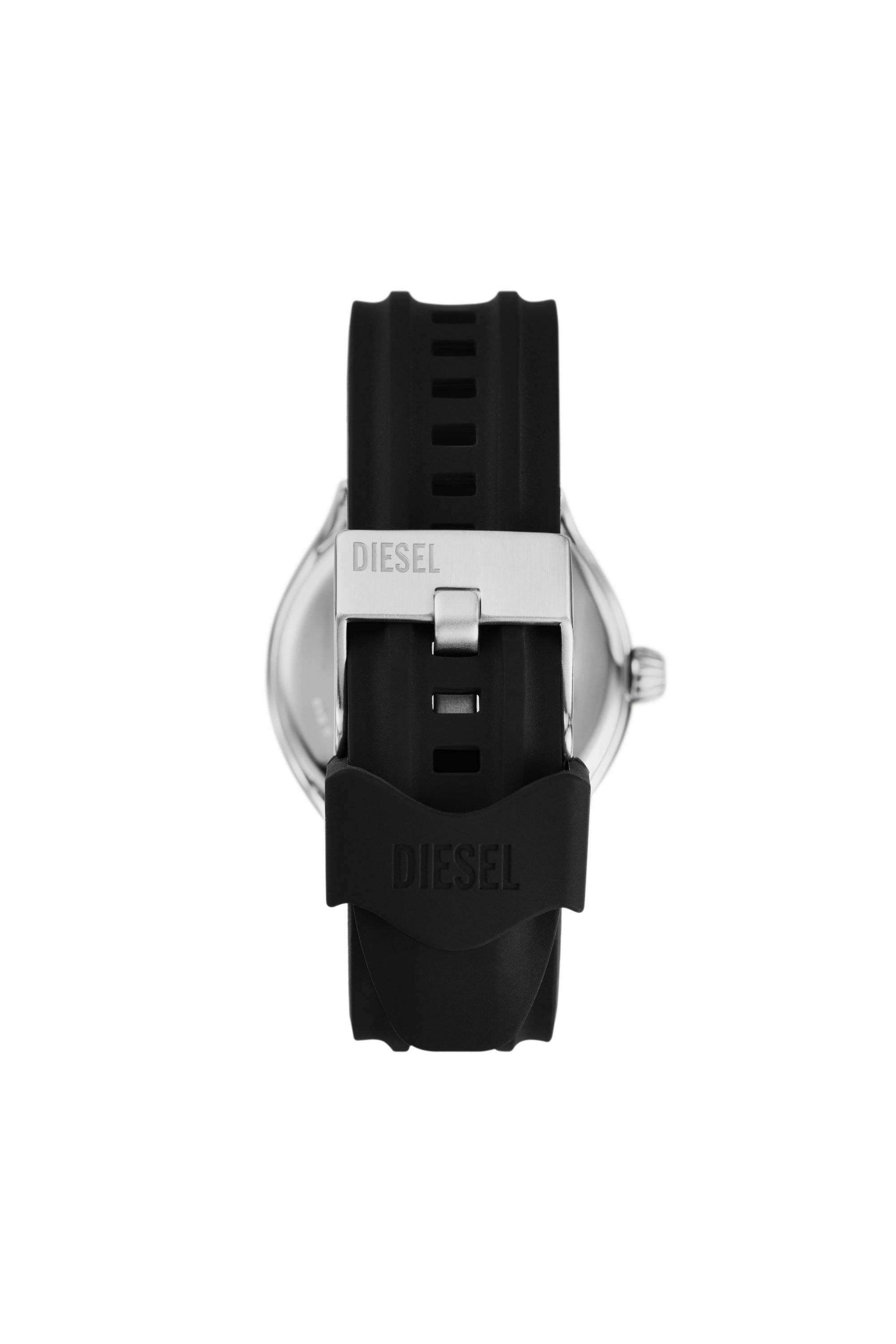 Black Streamline three-hand black silicone watch