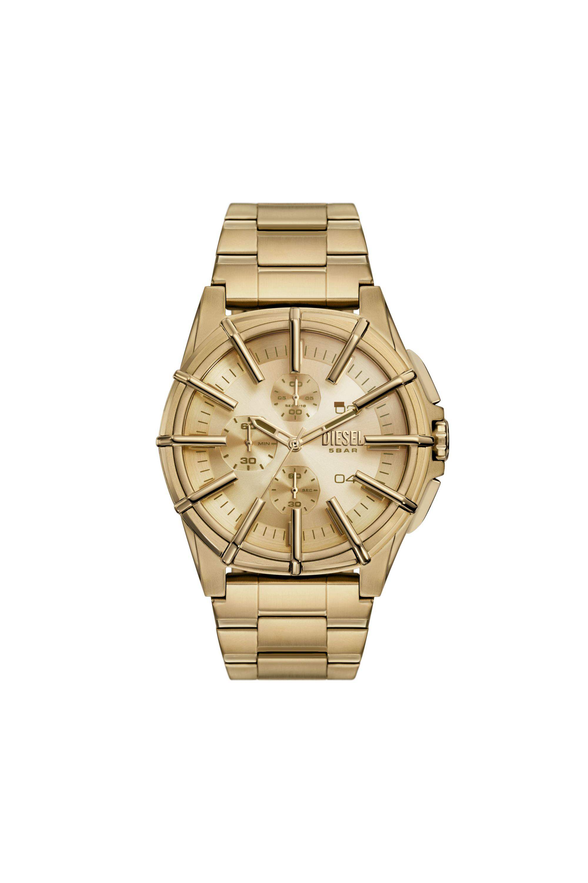 Gold Framed gold-tone stainless steel watch