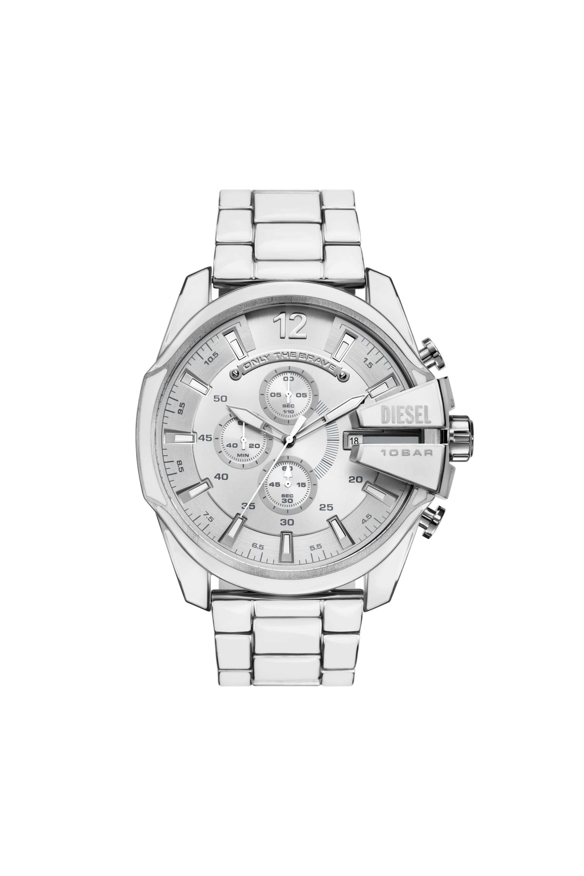 Silver Mega Chief white and stainless steel watch