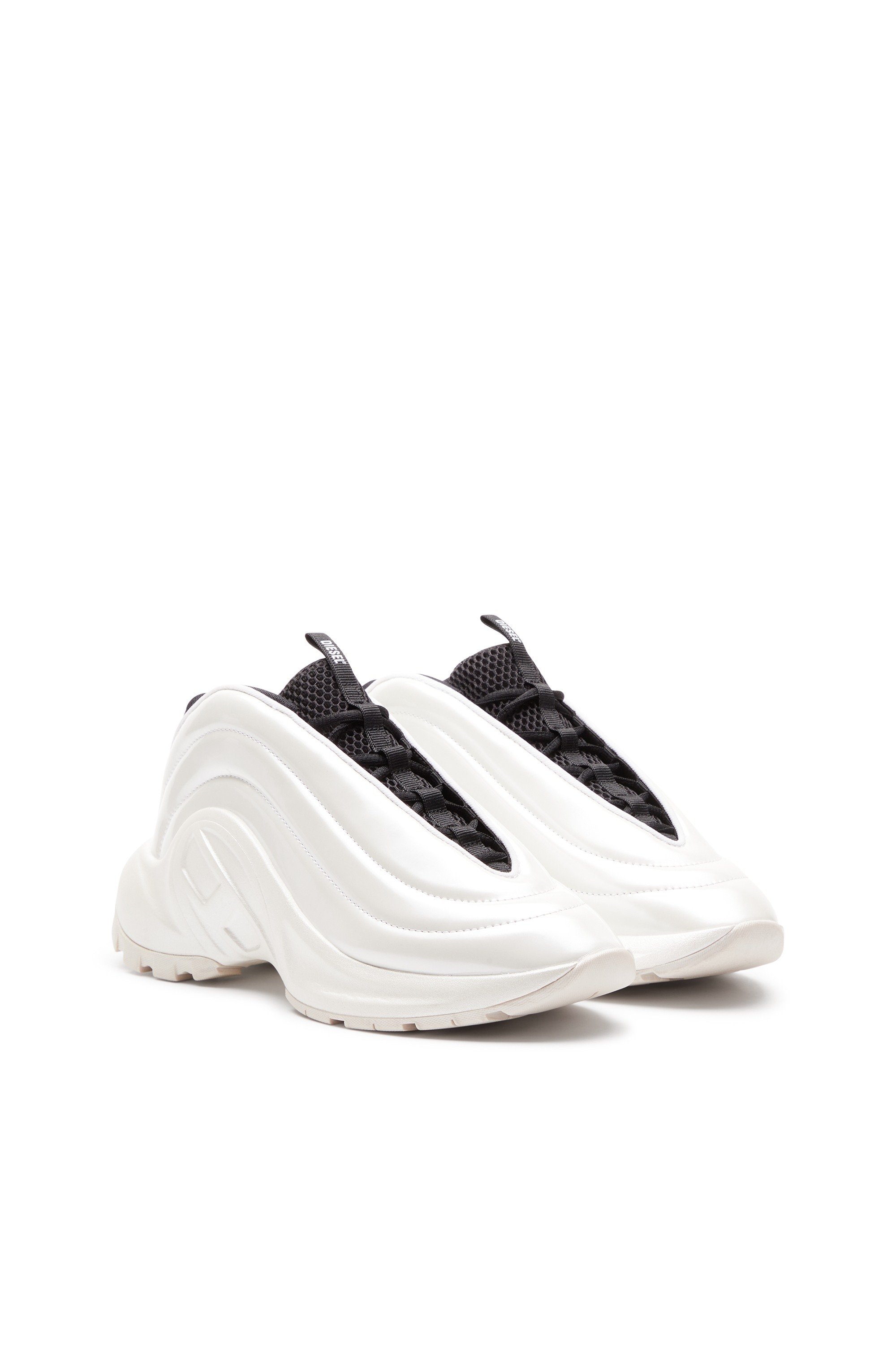 White  S-D-Runner-Slip-on sneakers with Oval D instep