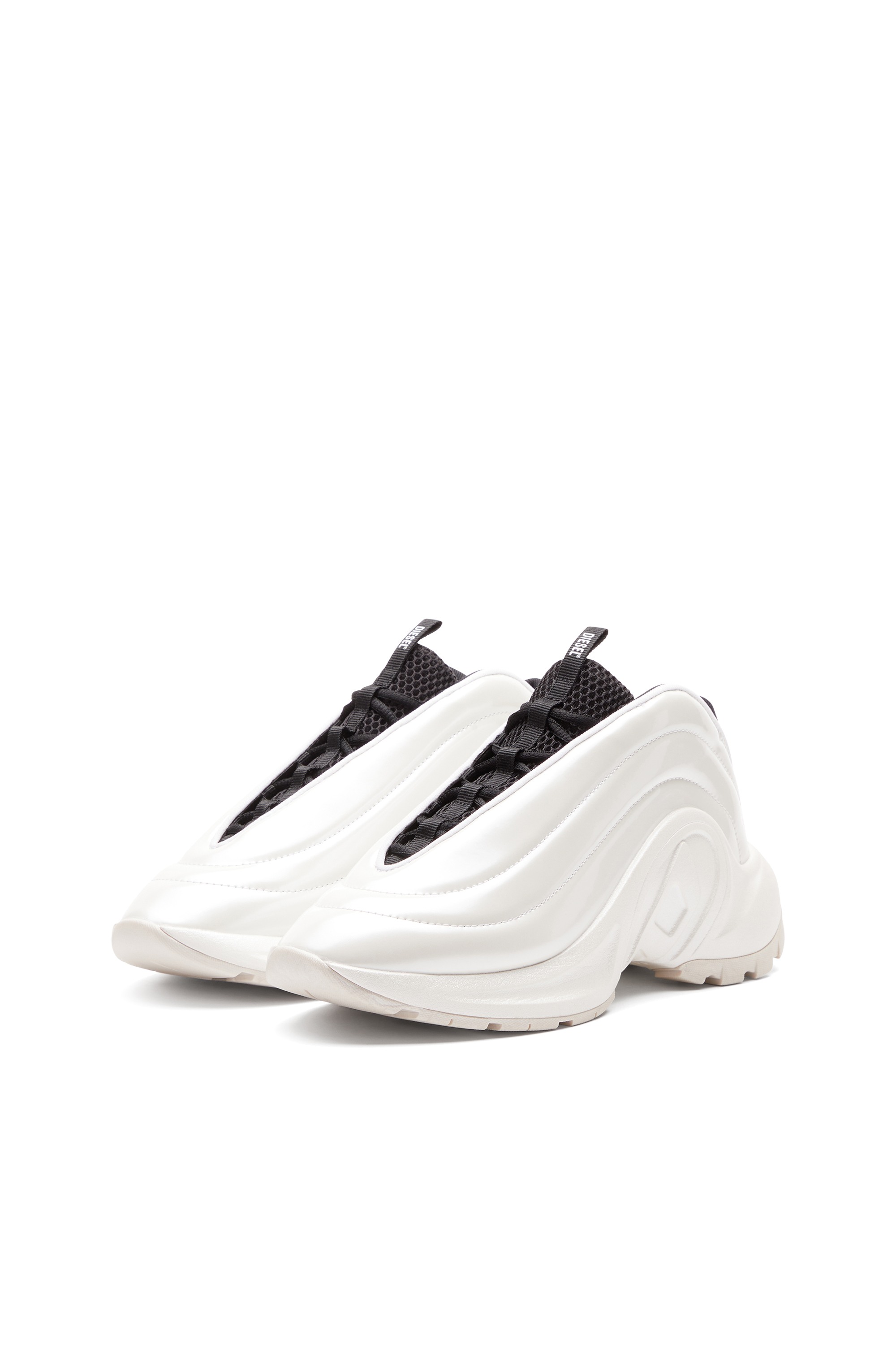 White  S-D-Runner-Slip-on sneakers with Oval D instep