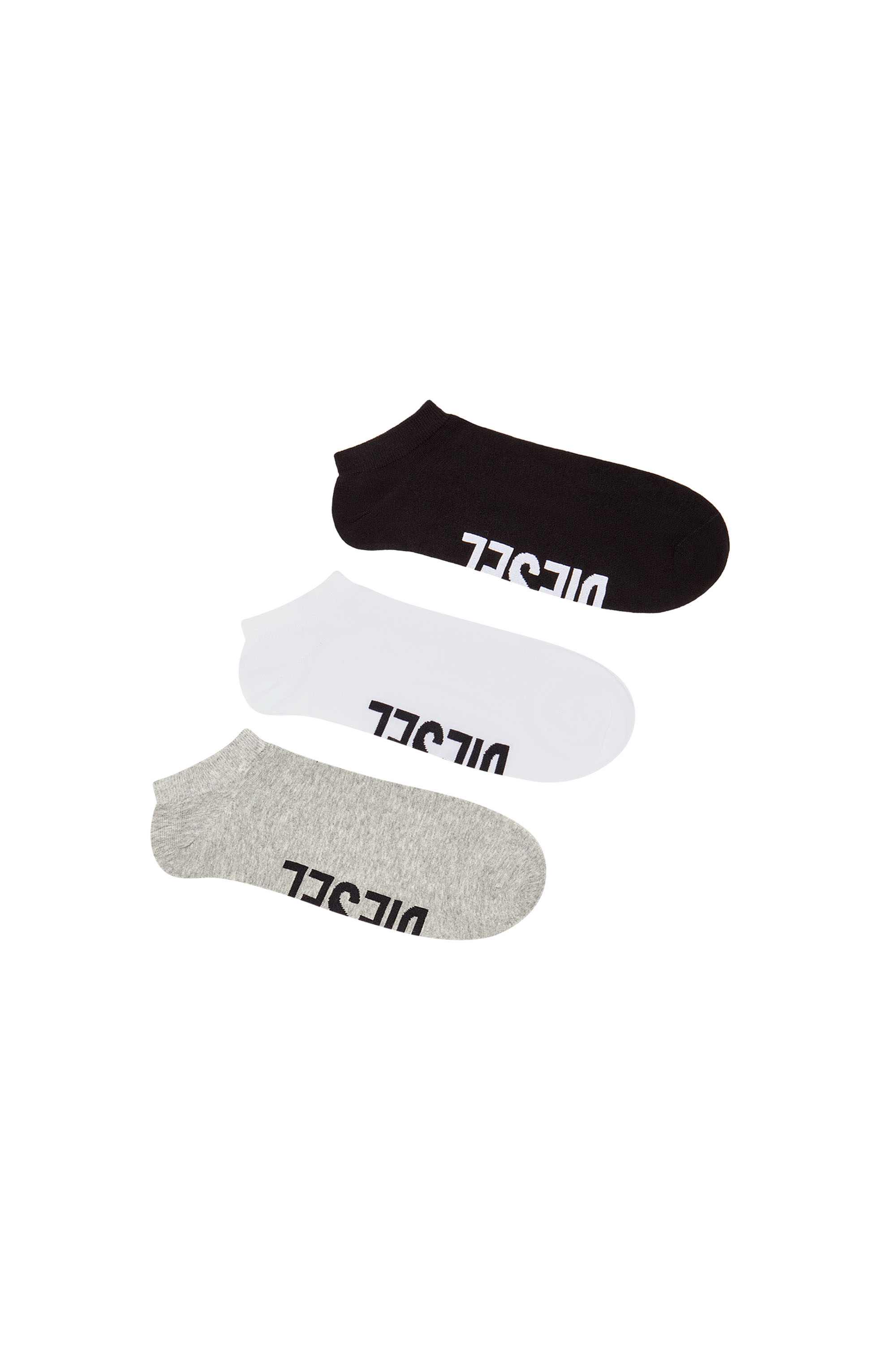 Black 3-pack low-cut logo instep socks