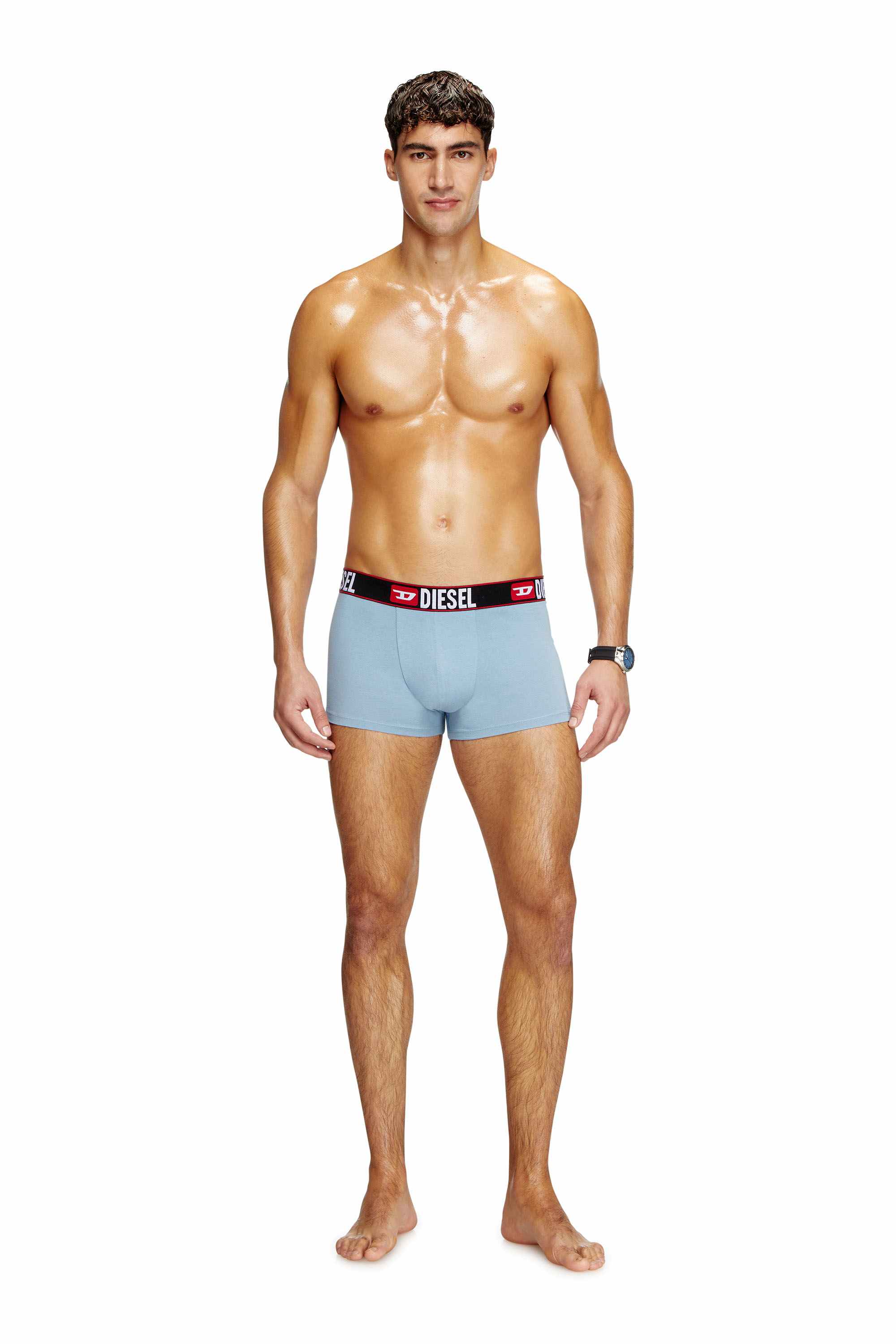 Blue  3-pack of boxer briefs with cloudy motif