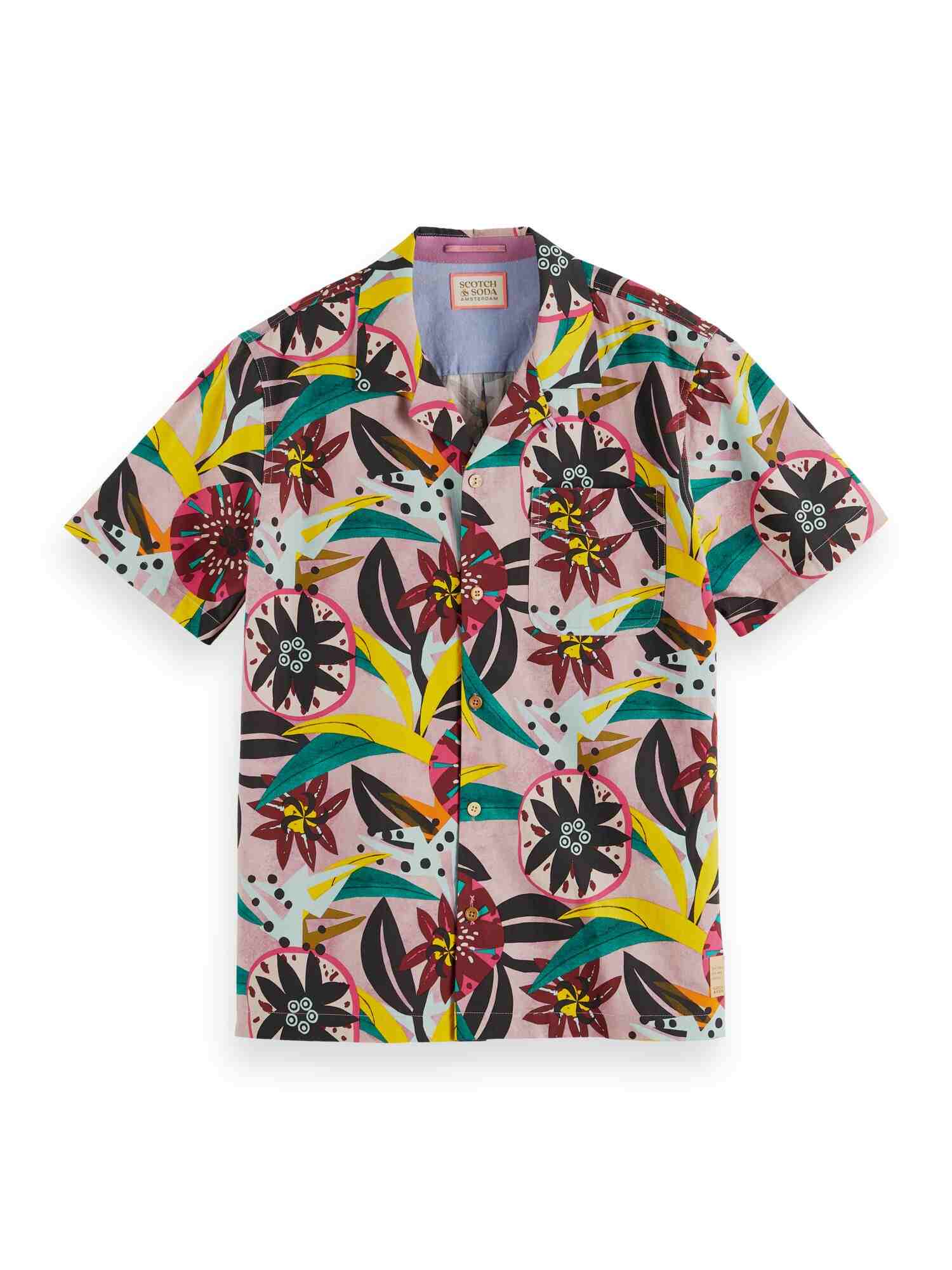 Scotch & Soda Allover printed short-sleeved camp shirt
