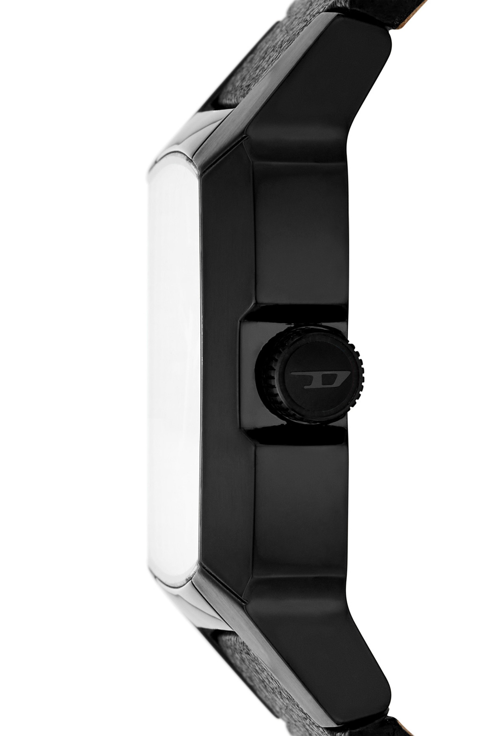 Black Cliffhanger Black Leather Watch