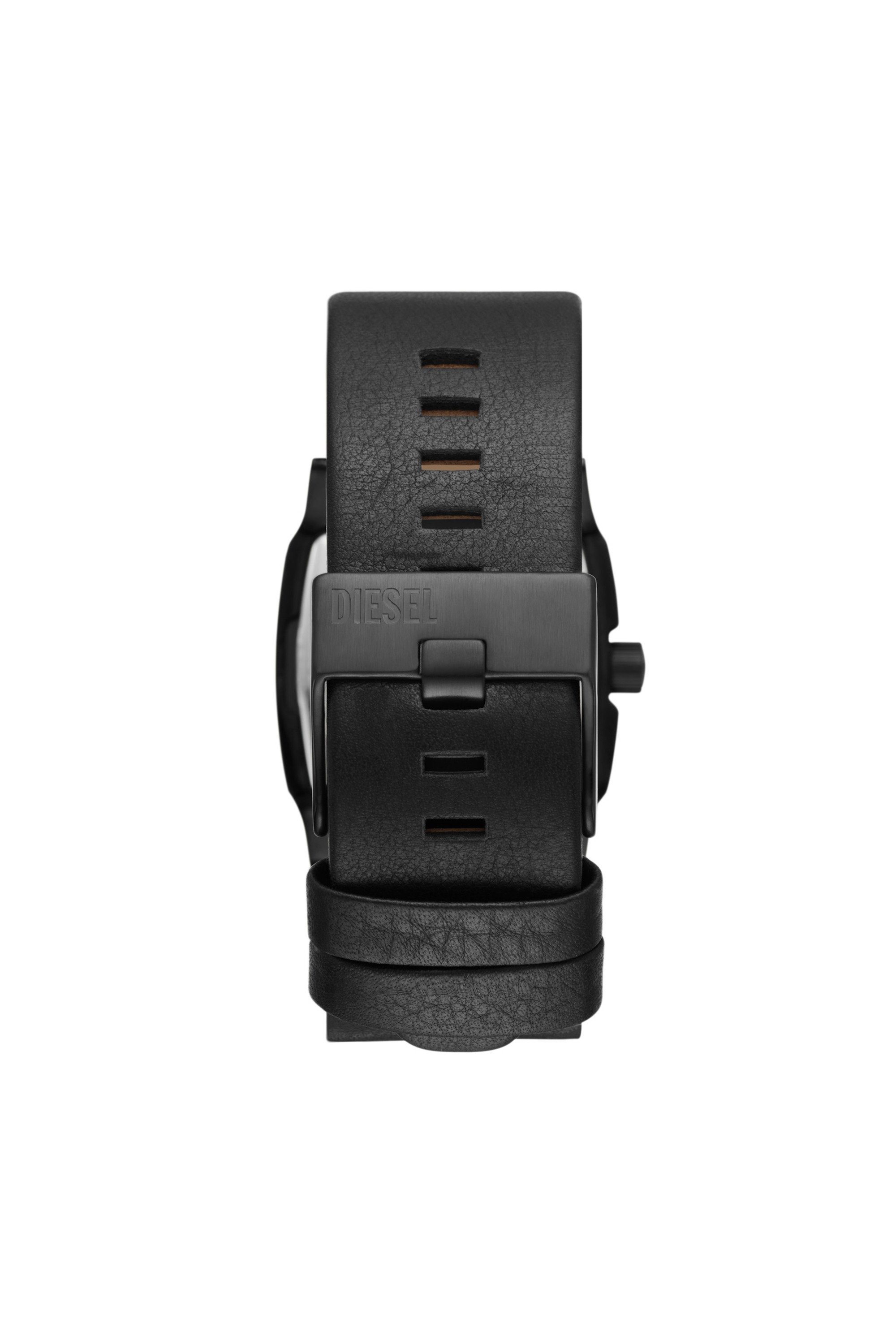 Black Cliffhanger Black Leather Watch