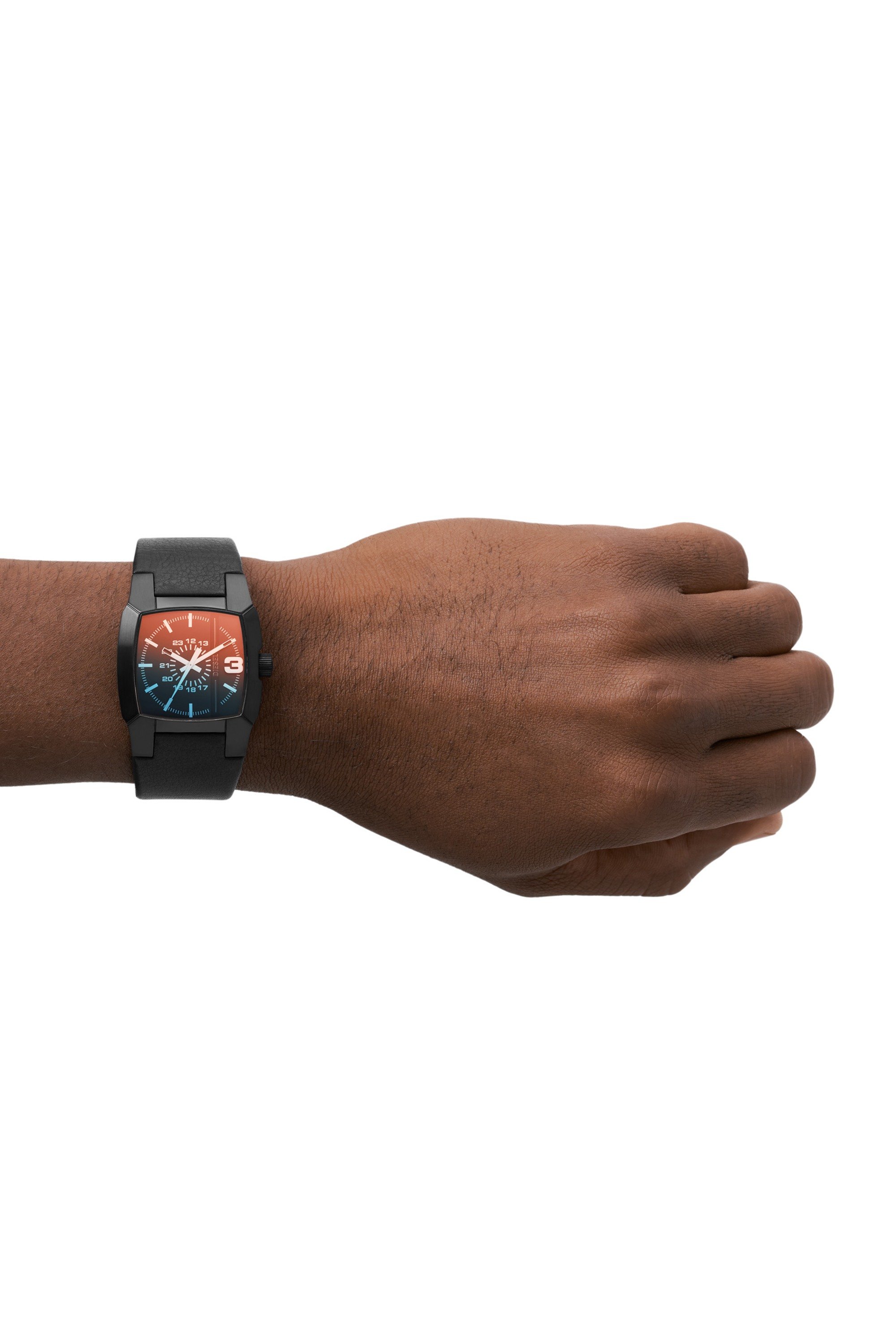 Black Cliffhanger Black Leather Watch