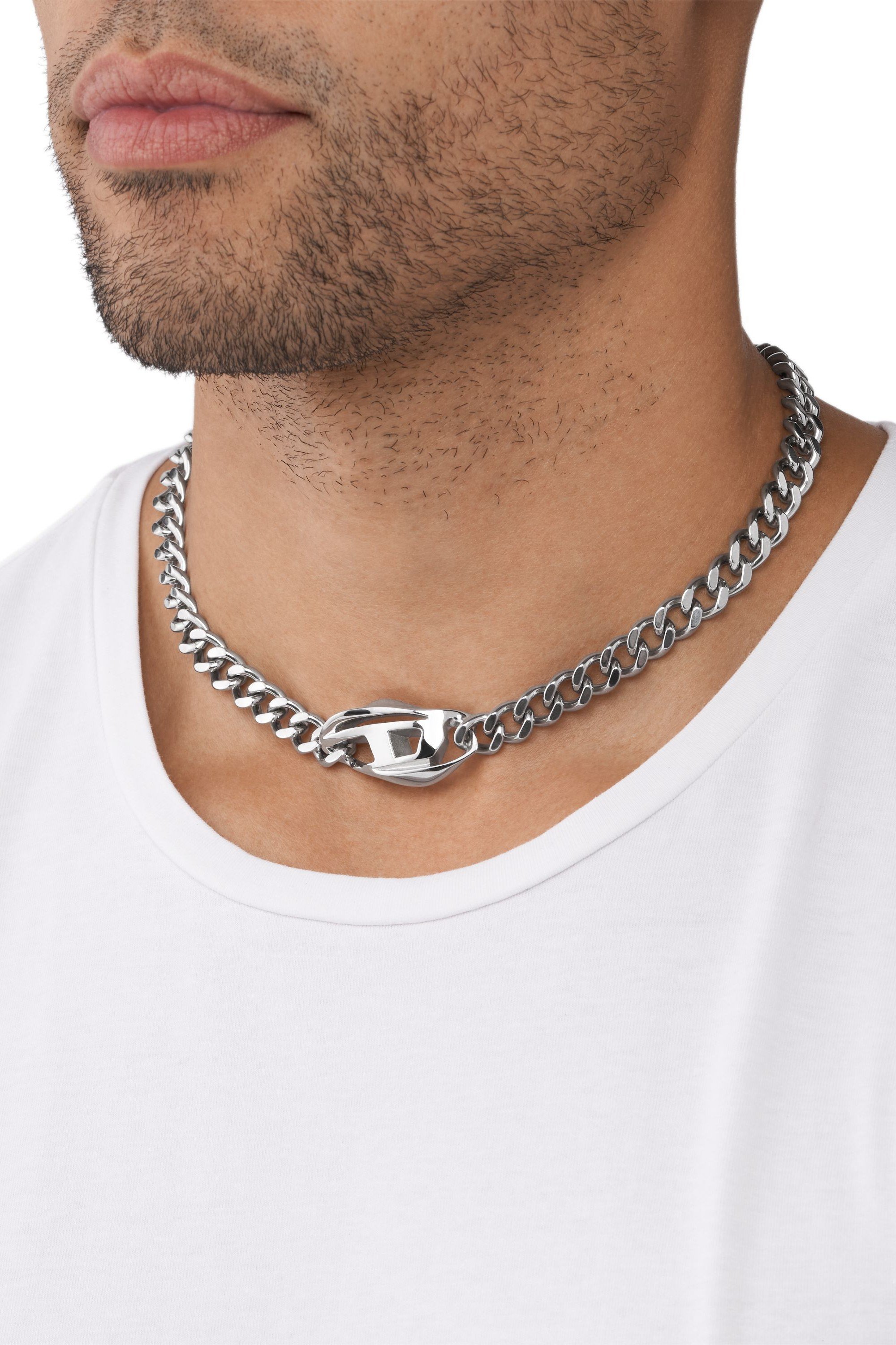 Silver DX1412- Stainless Steel Chain Necklace