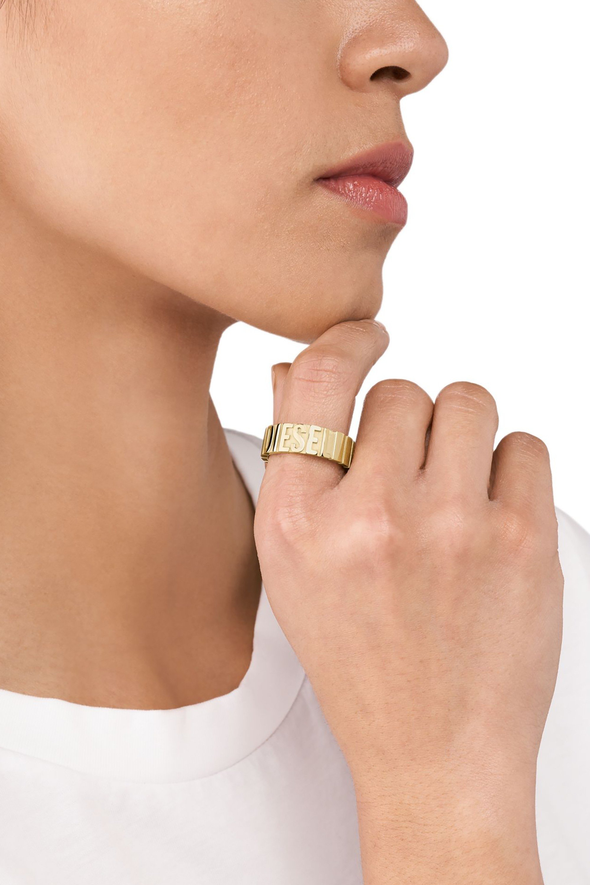Gold DX1439- Gold-tone stainless steel ring