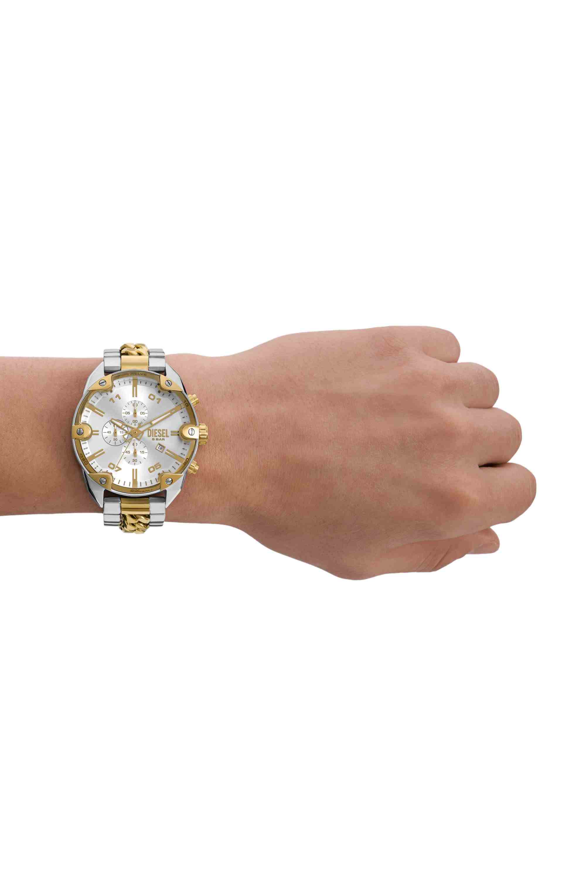 Silver Spiked Stainless Steel Watch