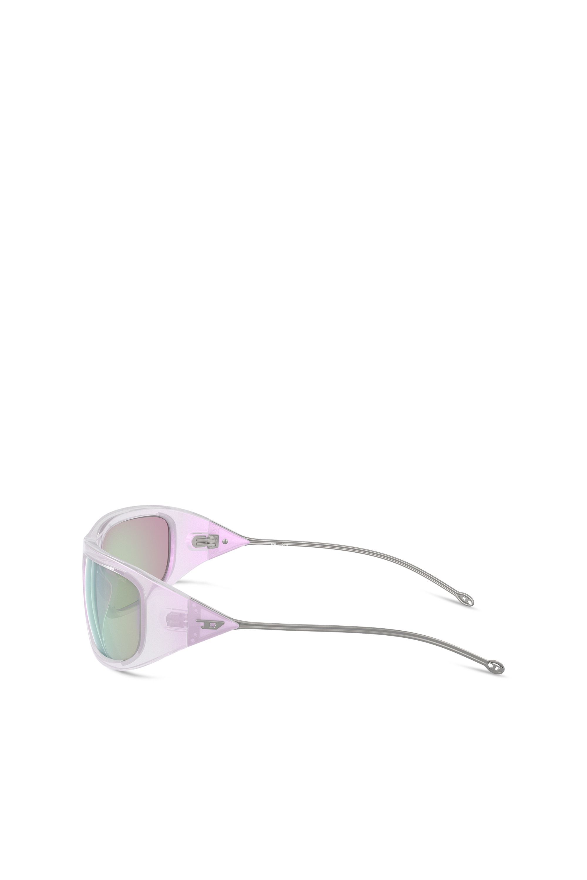 Pink Wraparound style sunglasses