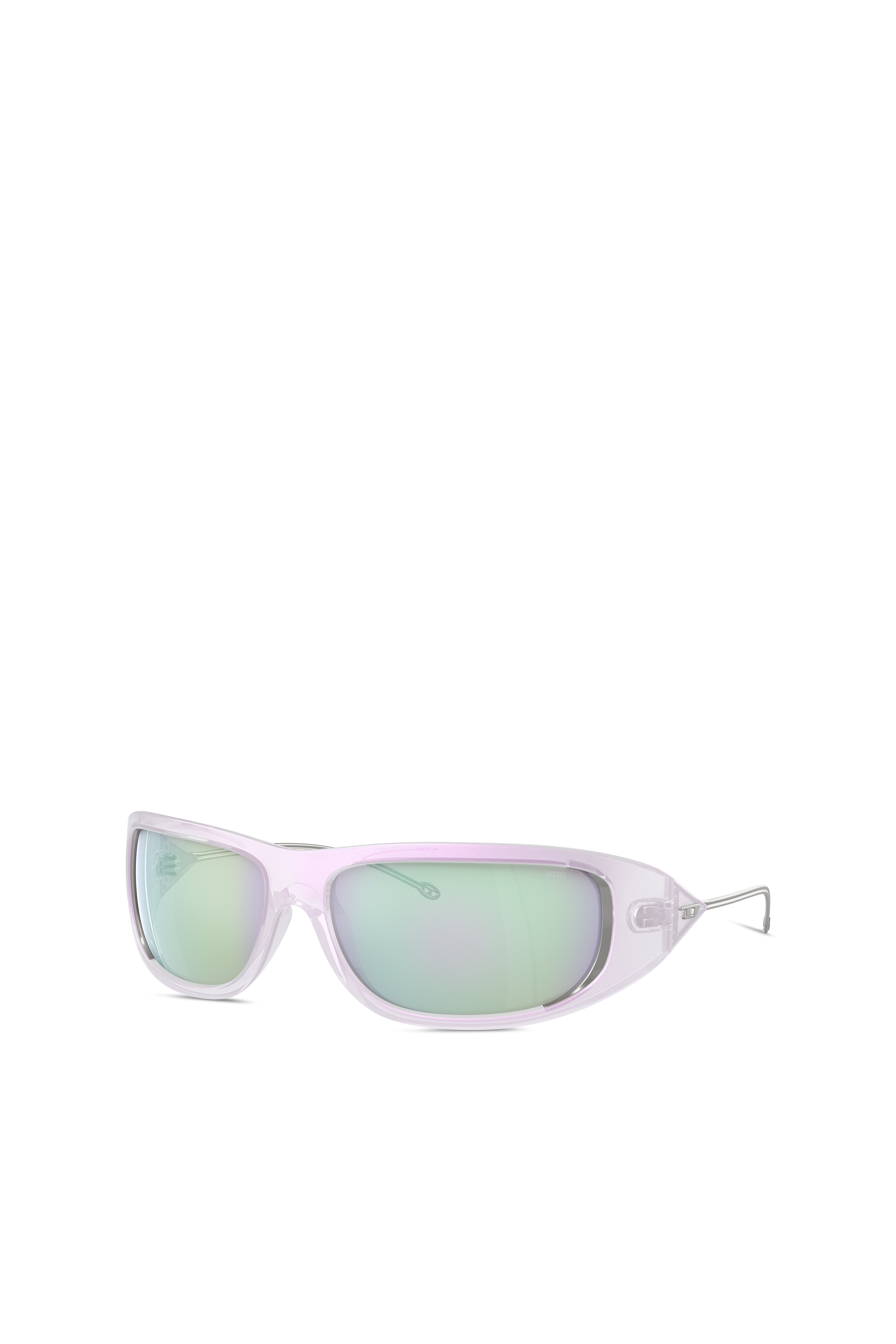 Pink Wraparound style sunglasses