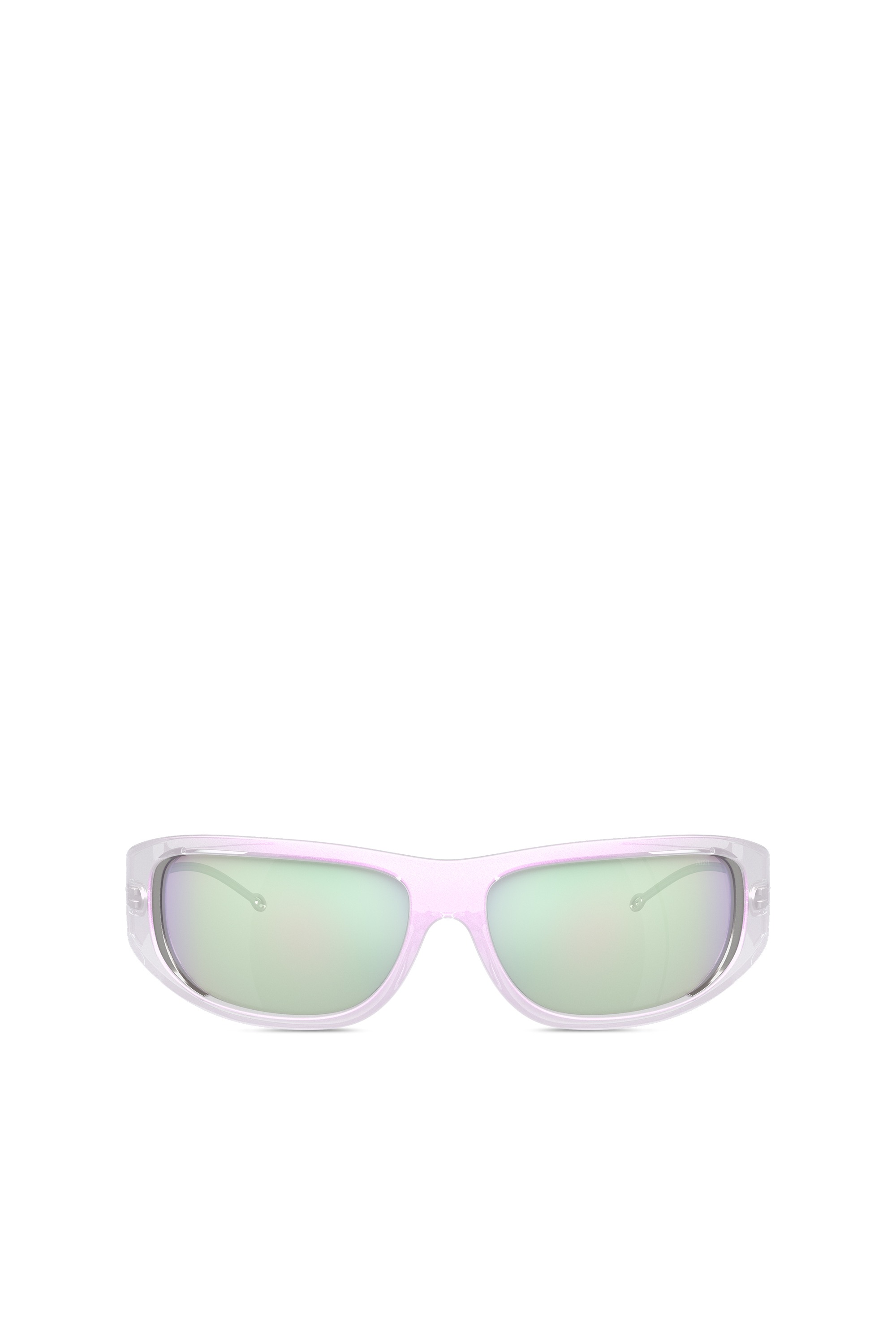 Pink Wraparound style sunglasses