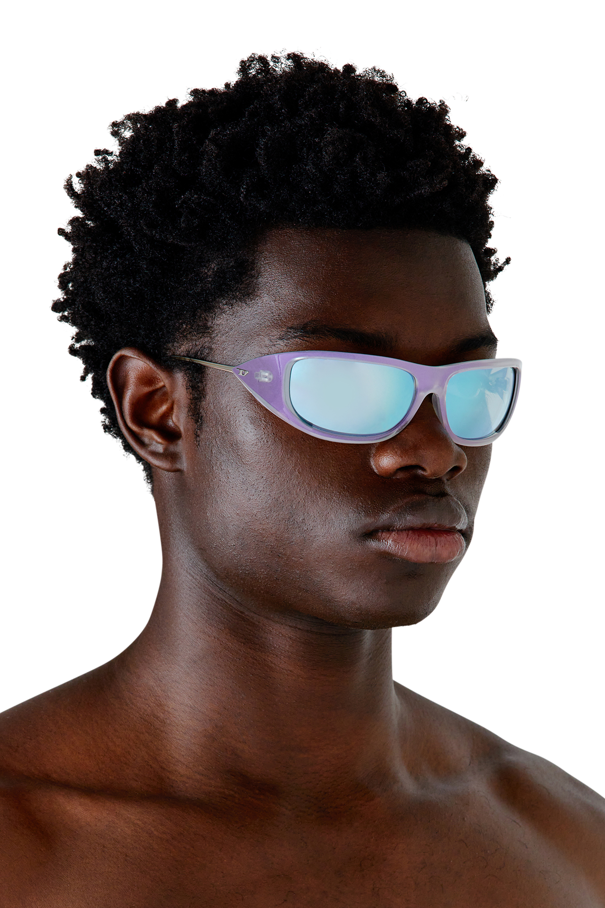 Pink Wraparound style sunglasses