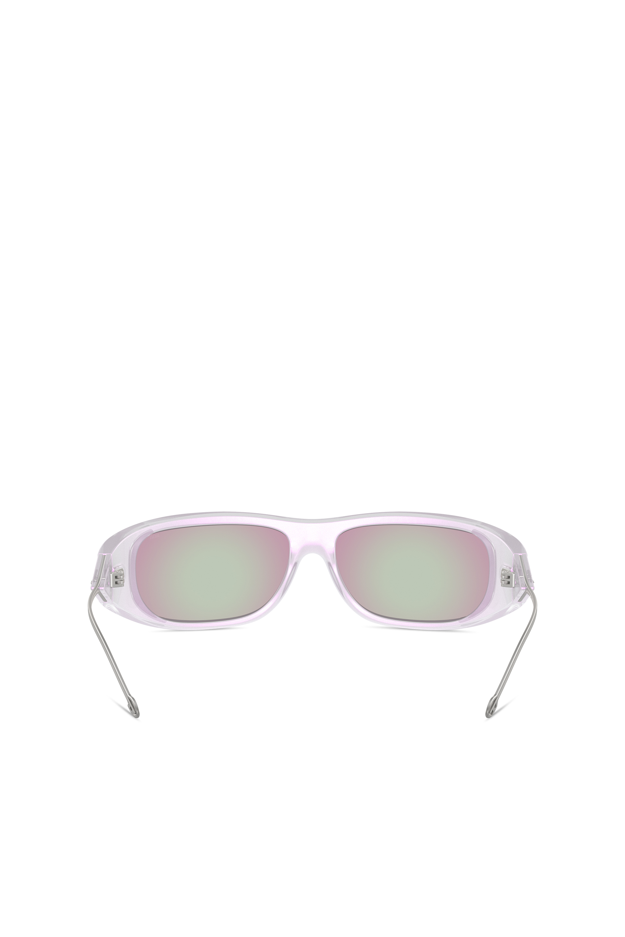 Pink Wraparound style sunglasses