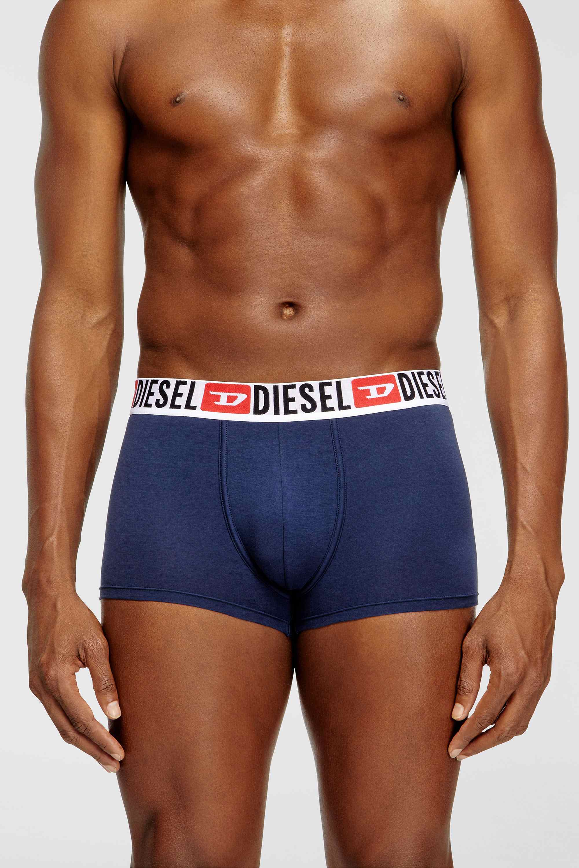 Blue Three-Pack Of All-Over Logo Waist Boxers
