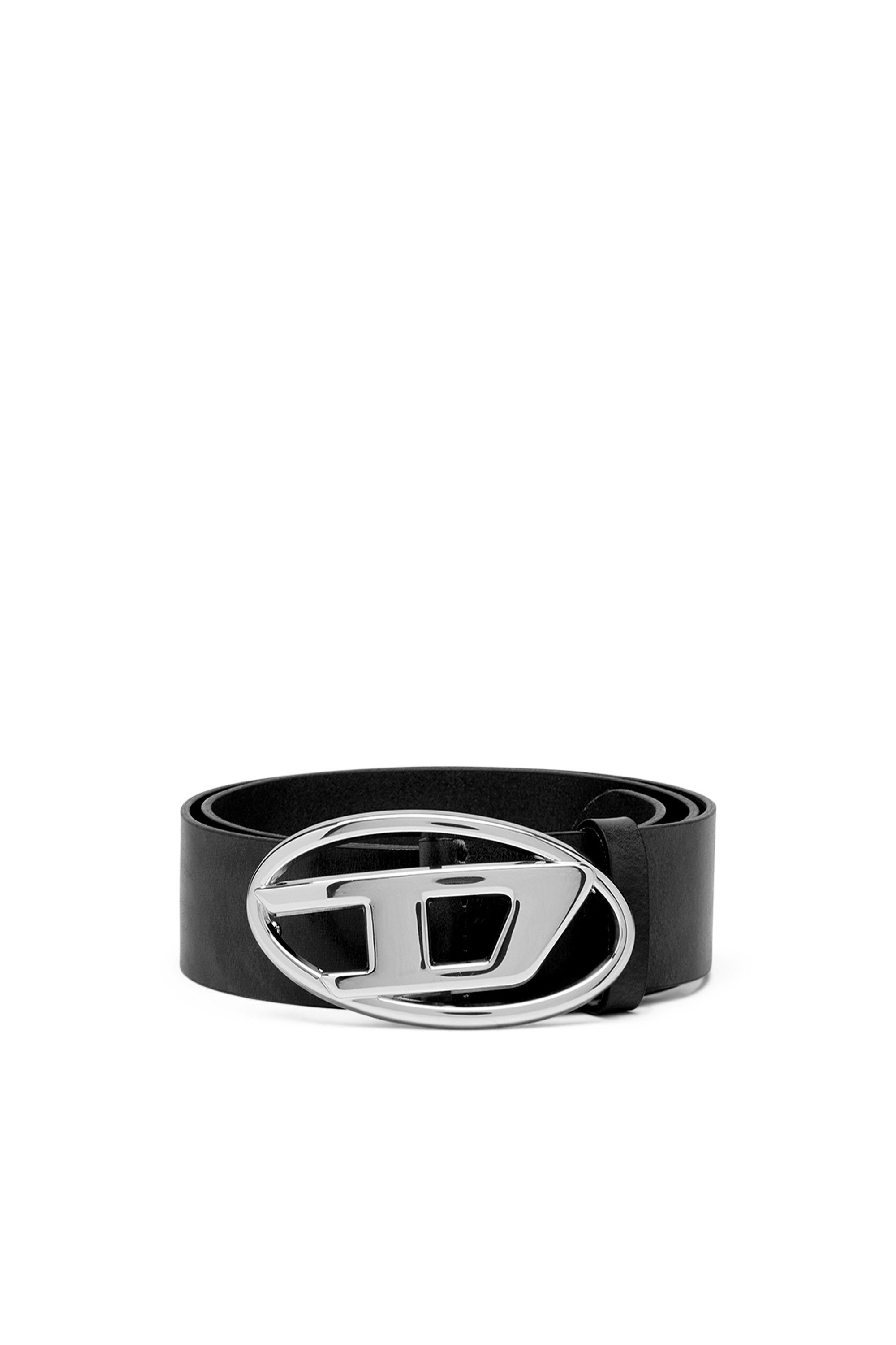 Black 3.9cm belt with D logo buckle