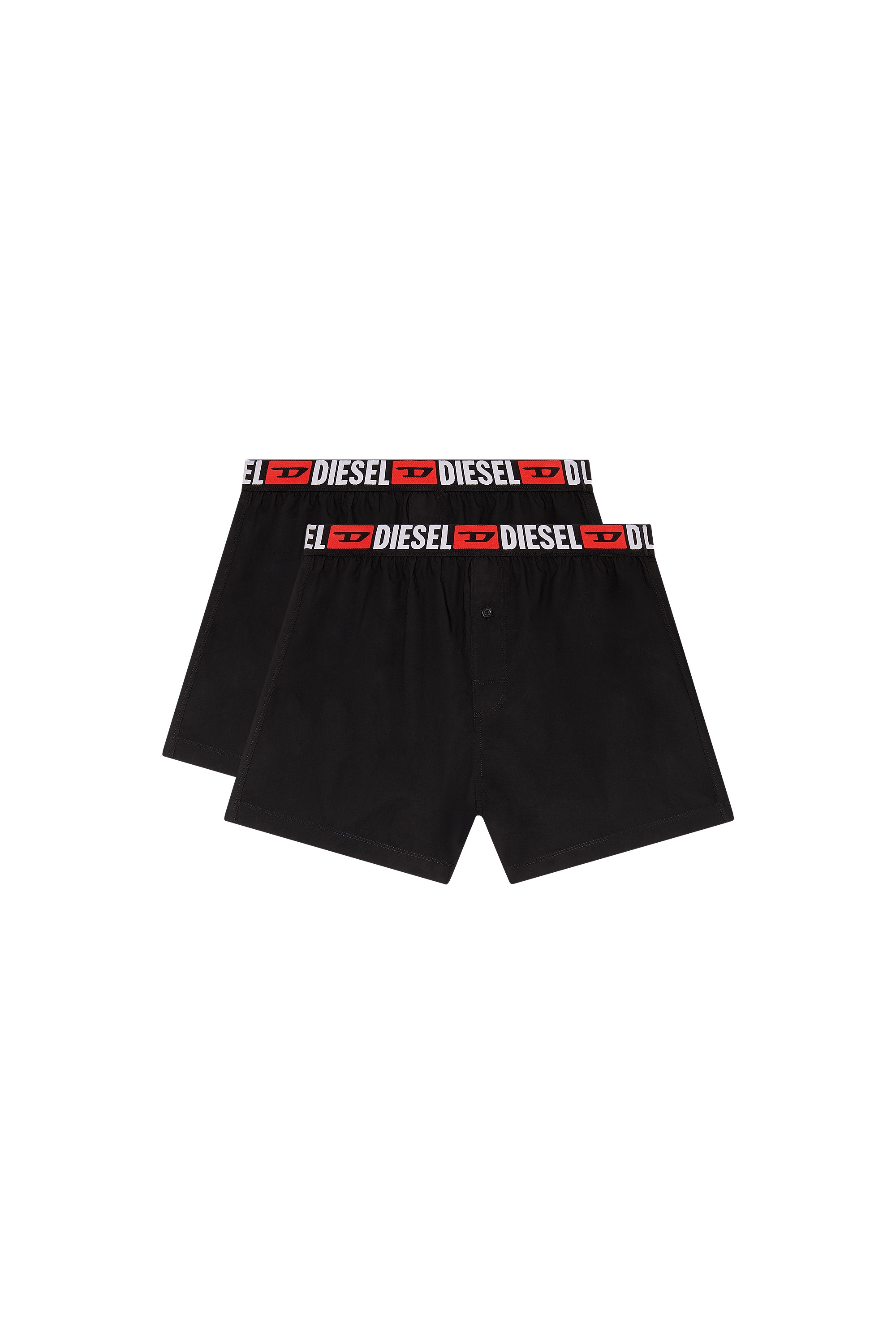 Black Two-pack boxers with logo waist