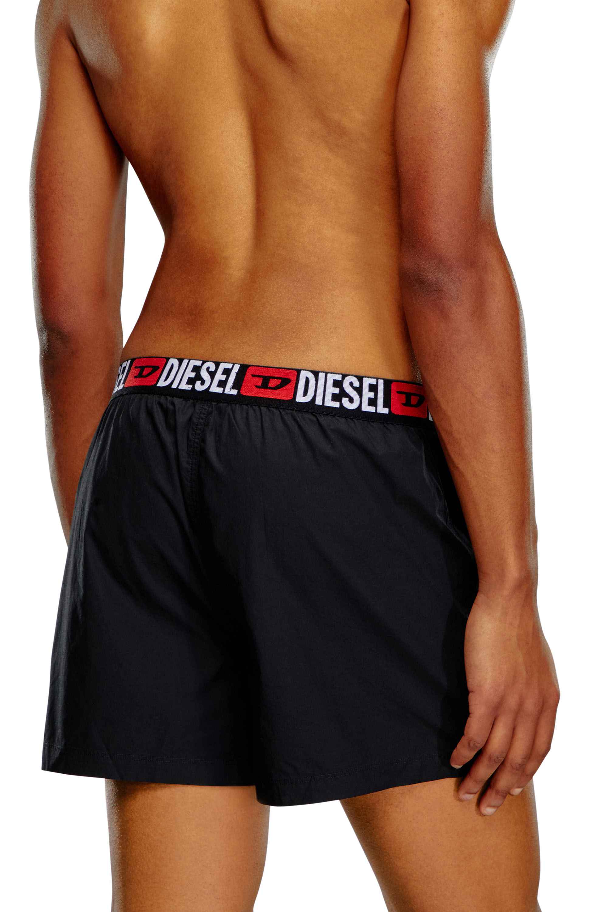 Black Two-pack boxers with logo waist