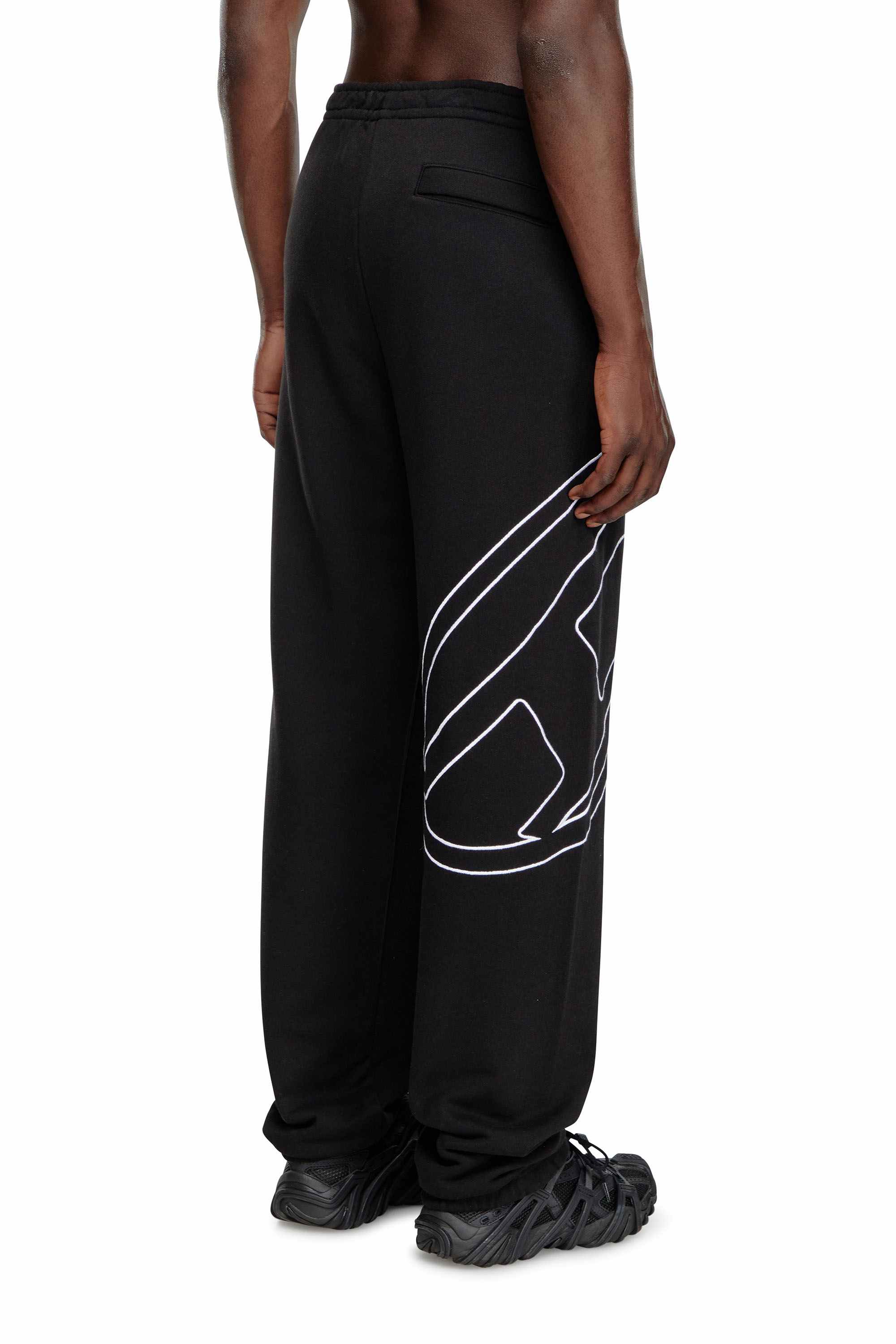 Black Track pants with mega oval D