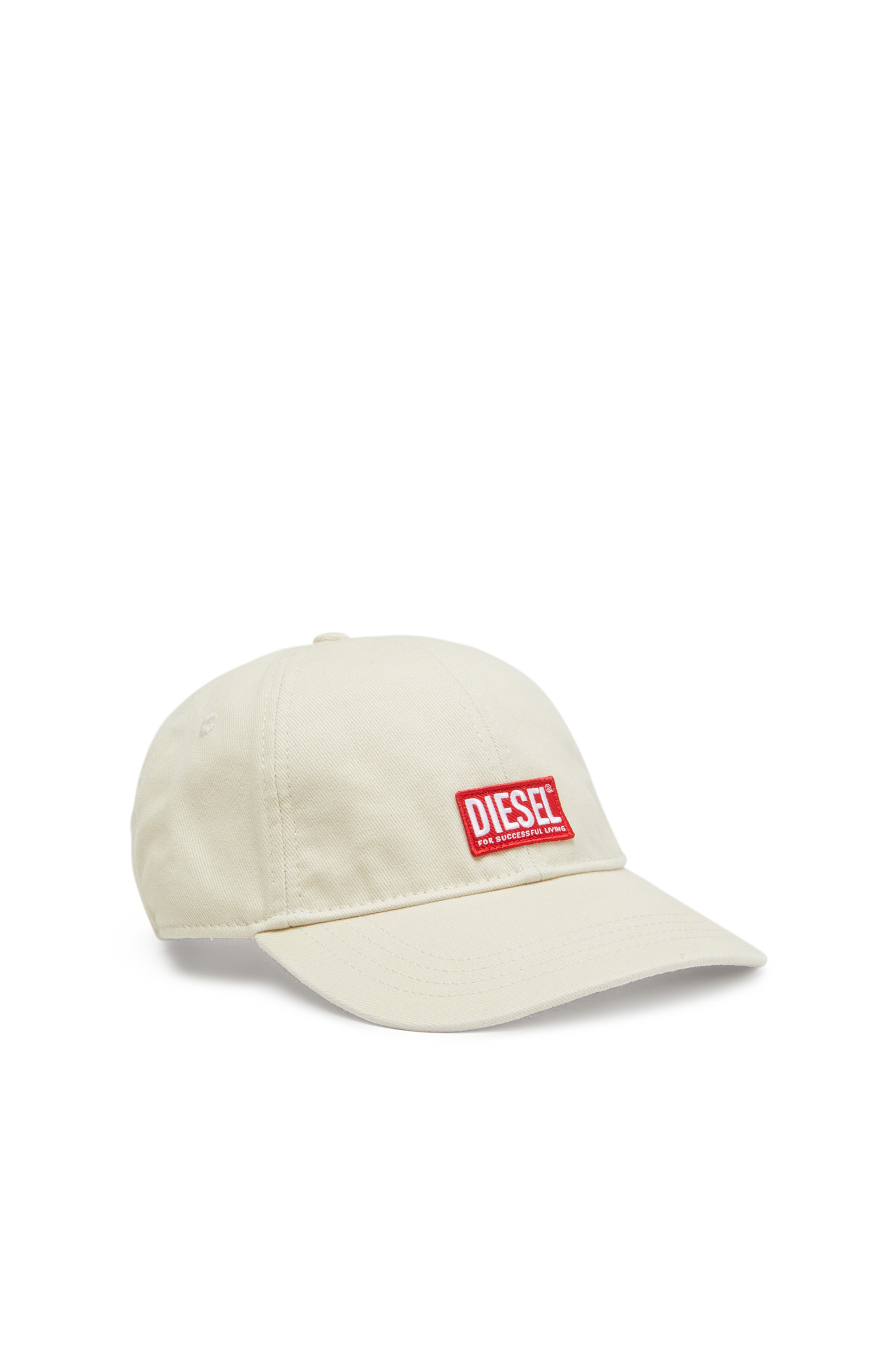 White Baseball cap with logo patch