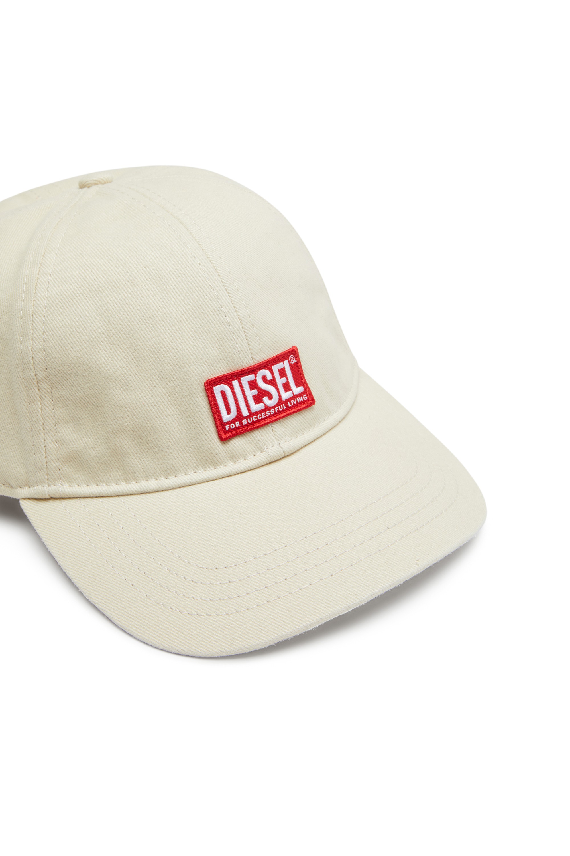 White Baseball cap with logo patch