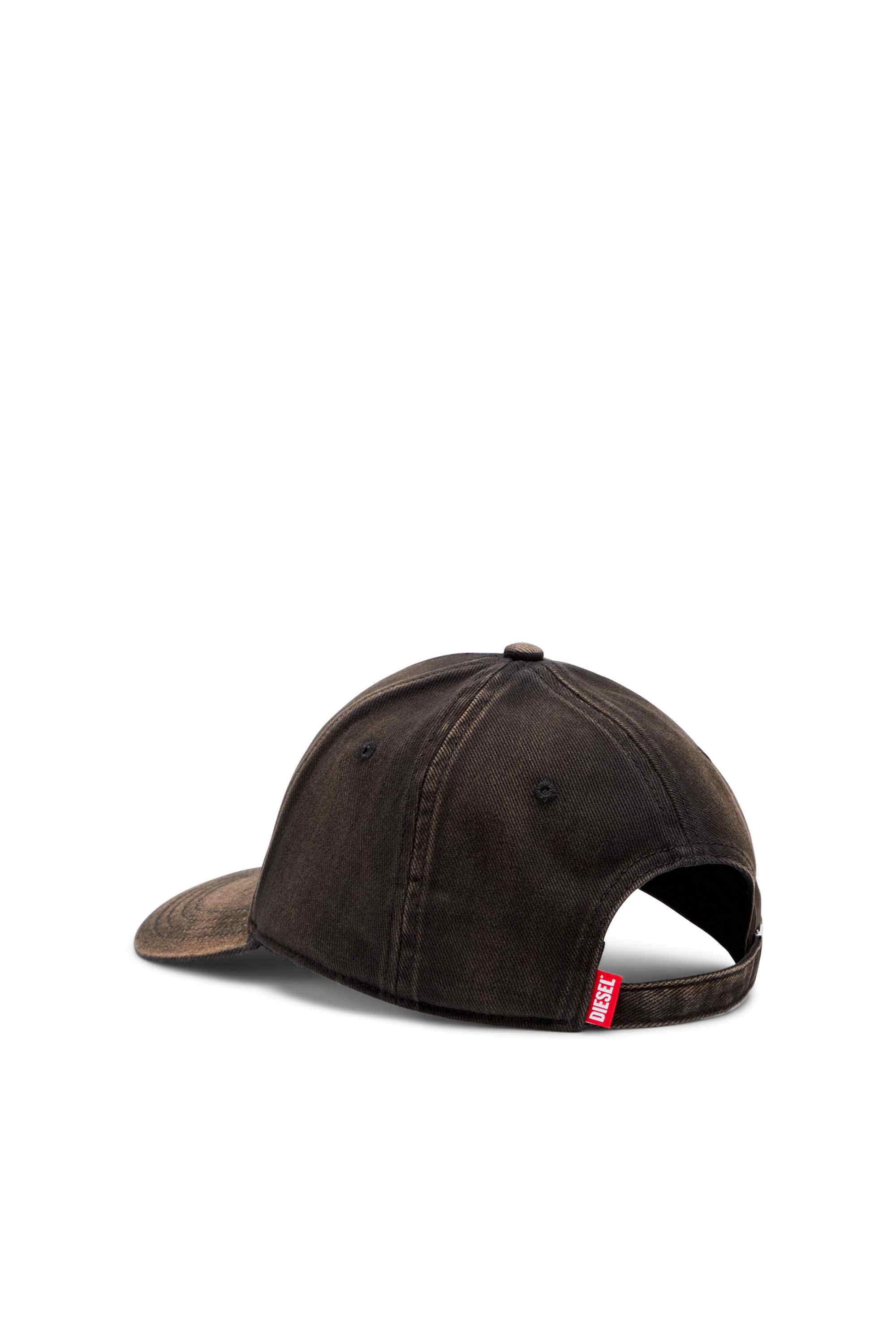 Black Baseball cap in washed cotton twill