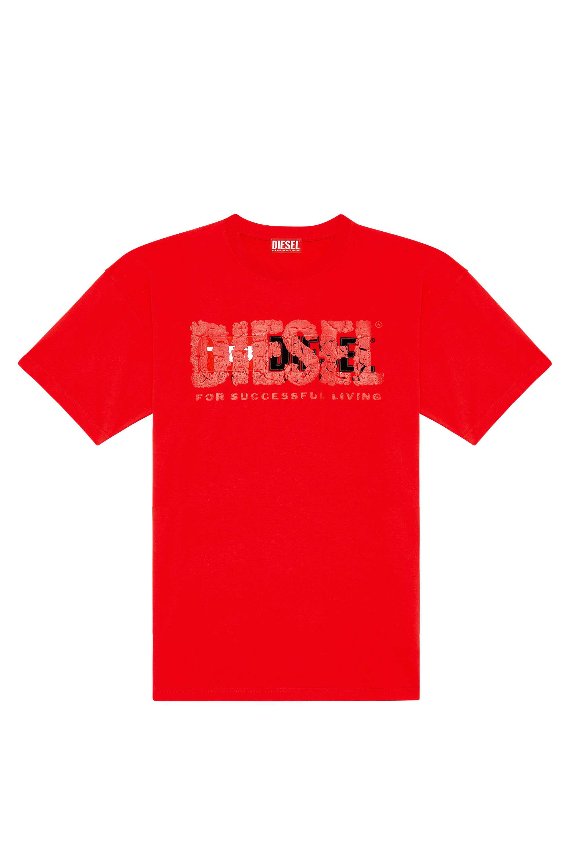 Red T-shirt with dual logo