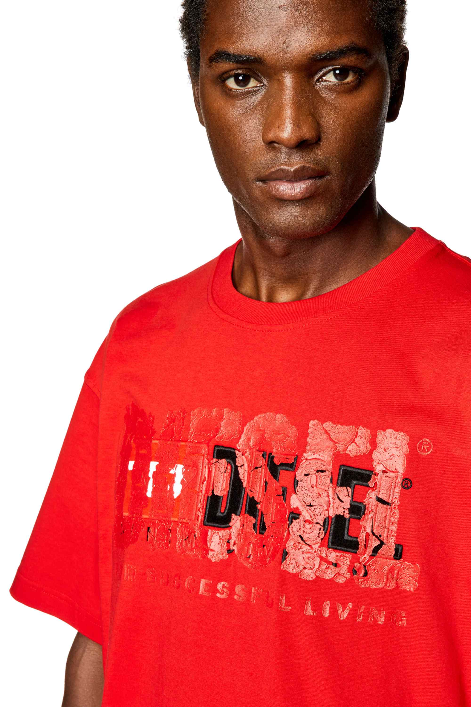 Red T-shirt with dual logo