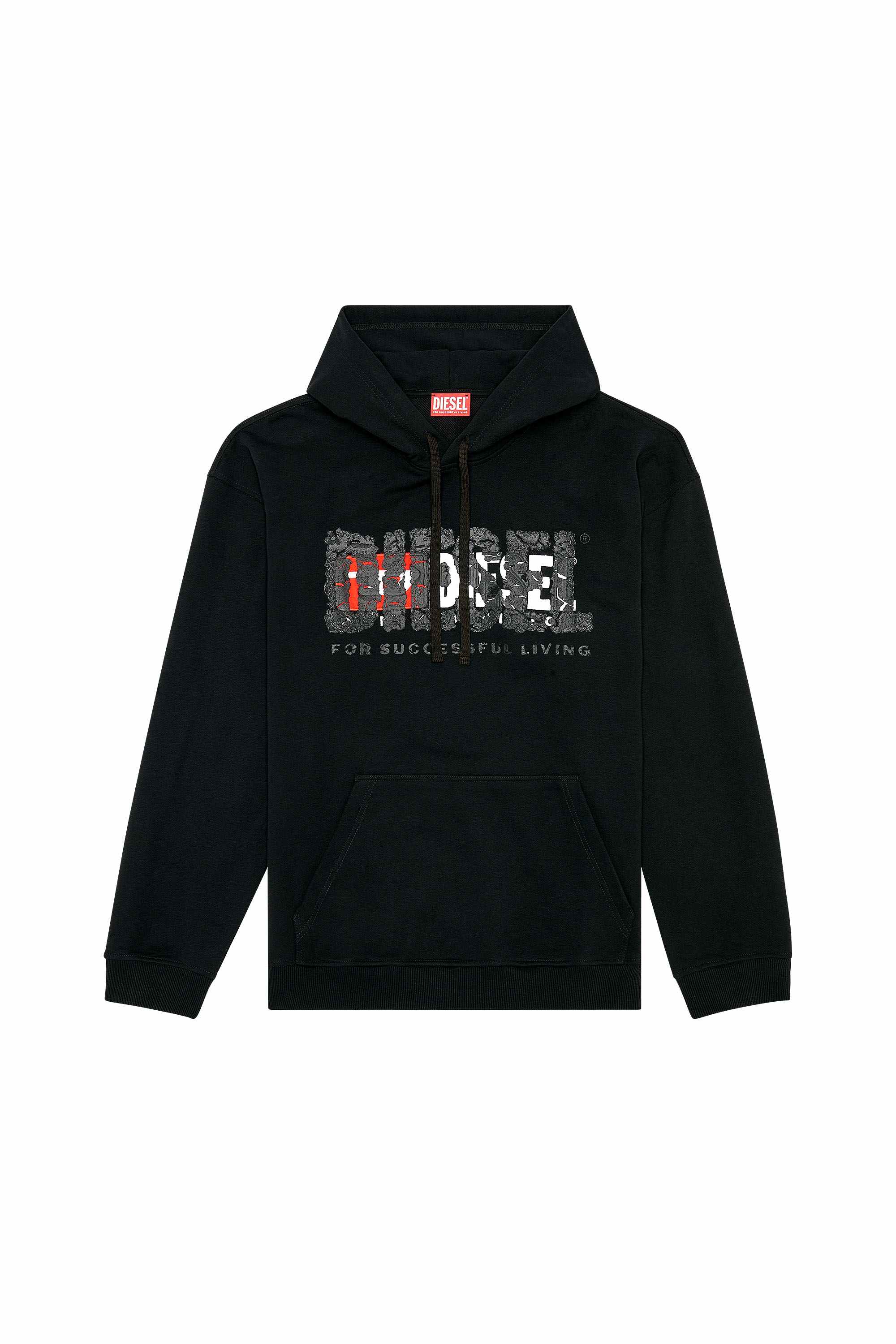 Black Hoodie with cracked logo