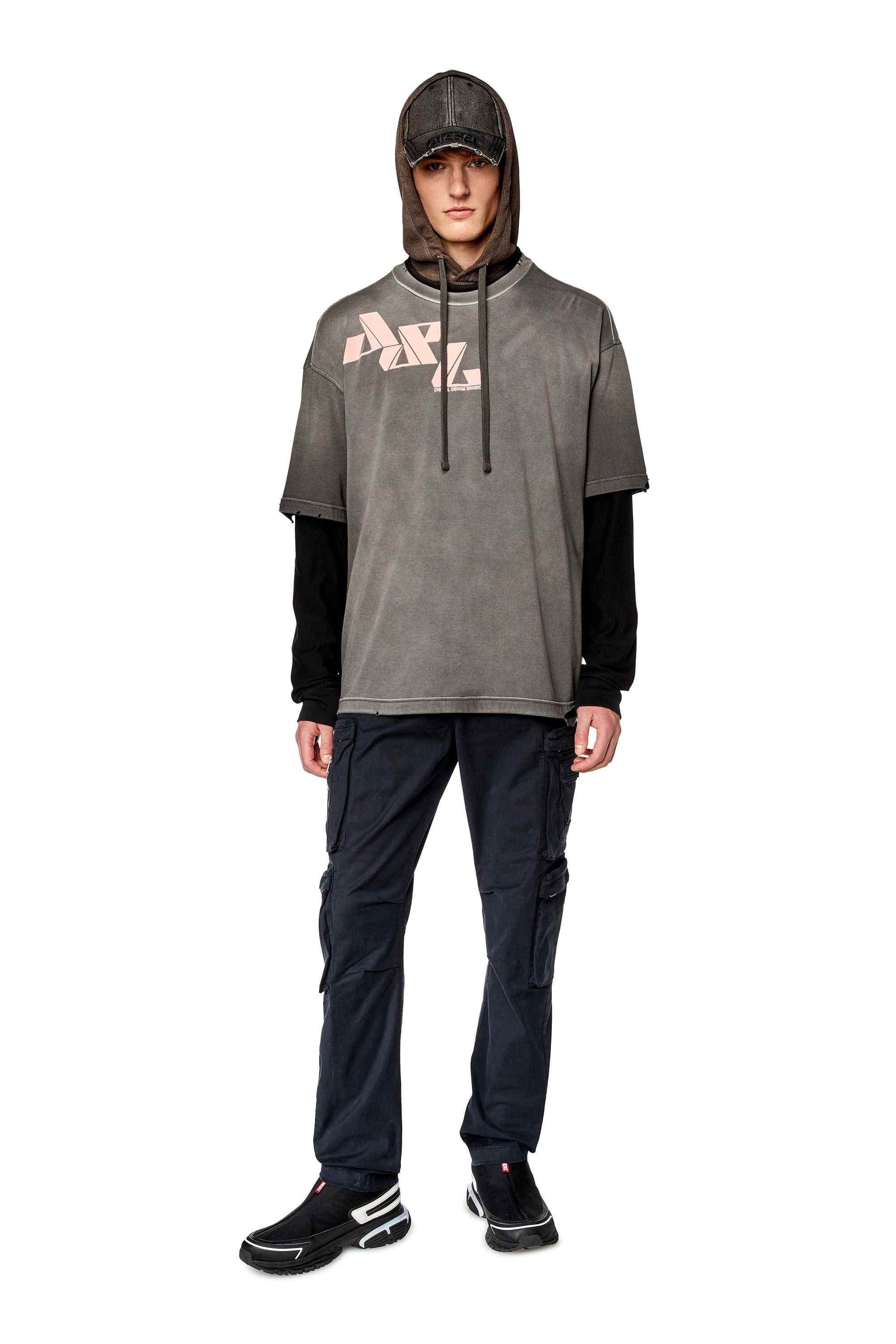 Black Cargo pants with zip pocket