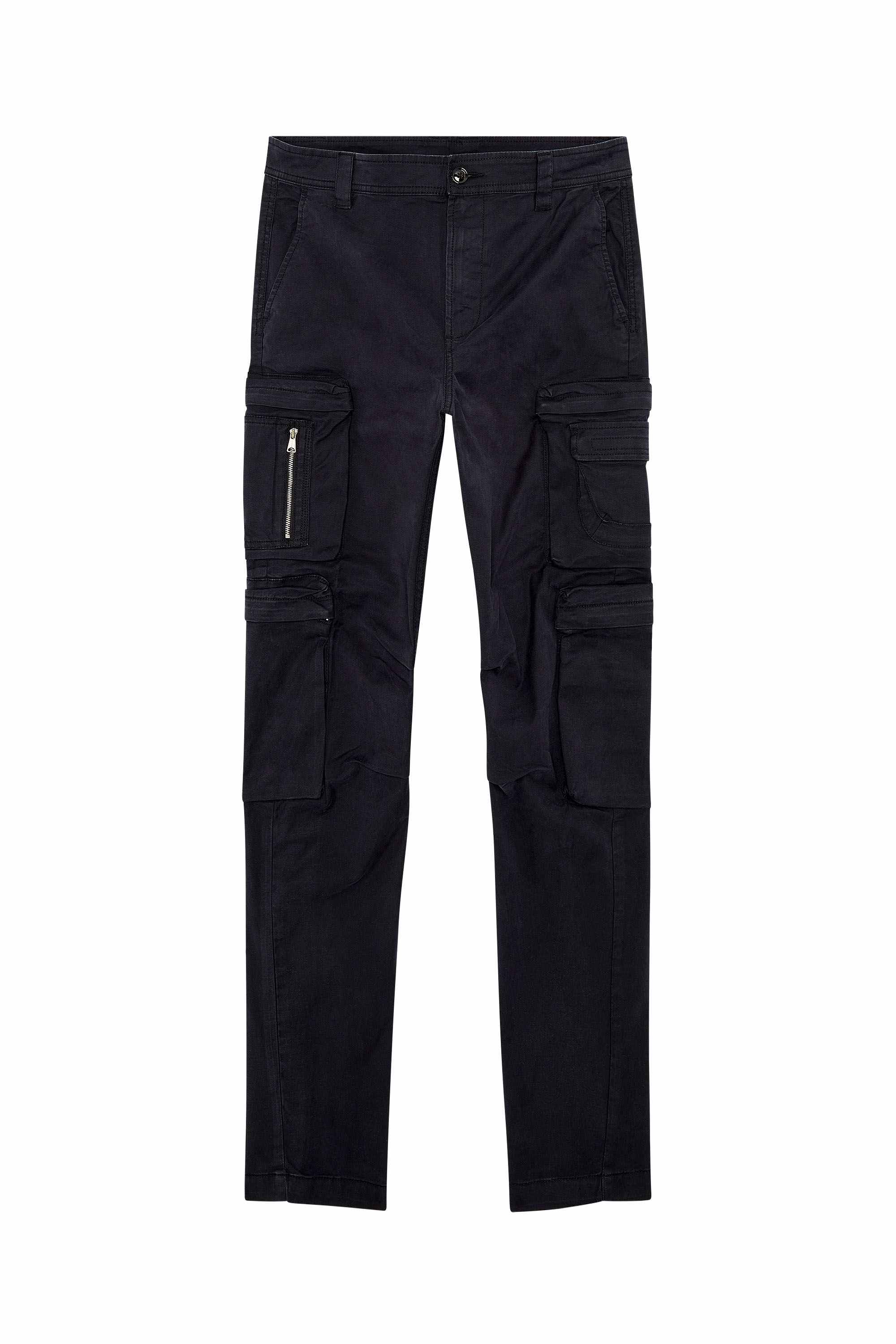 Black Cargo pants with zip pocket